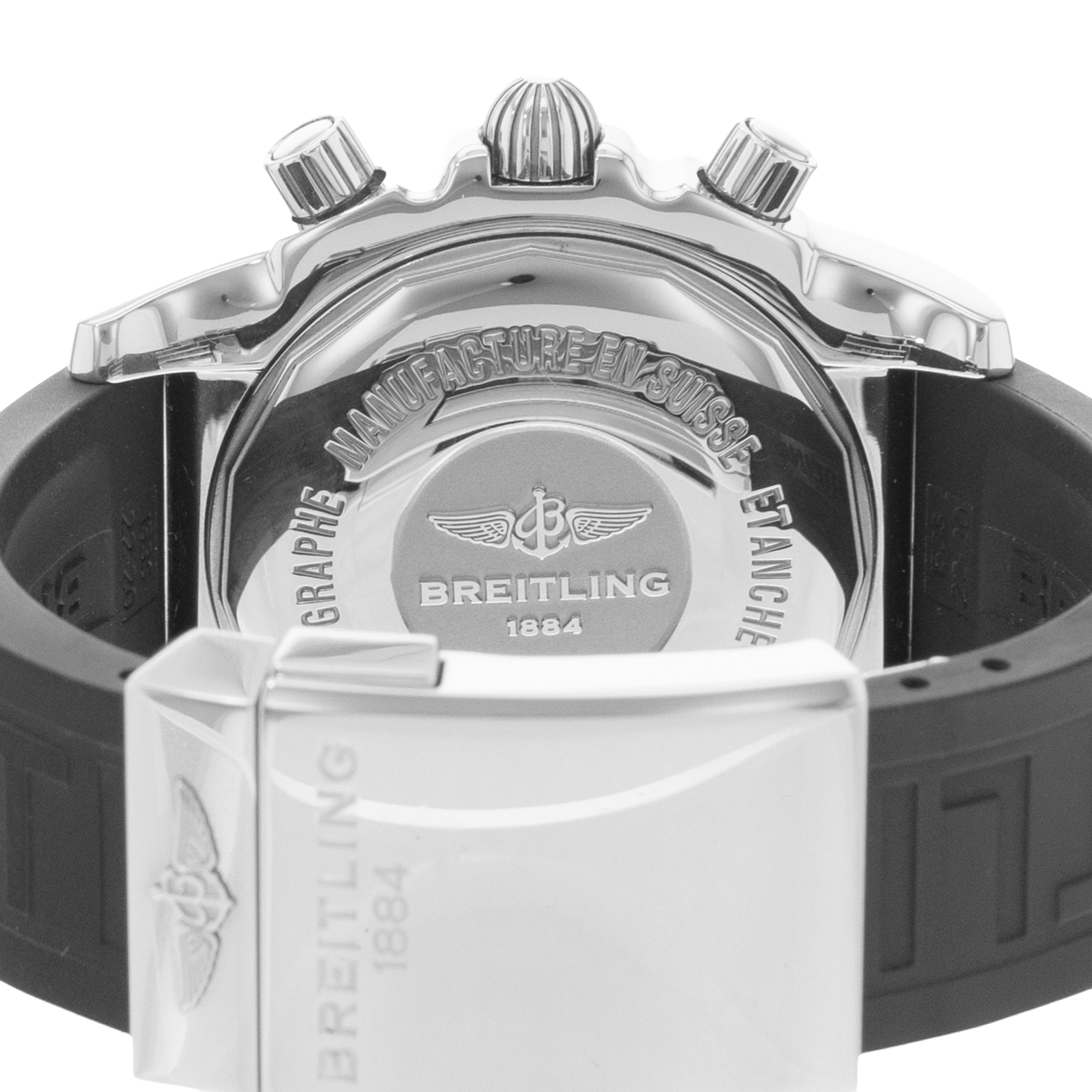 Breitling Chronomat AB0420 44mm Black Dial Steel Mens Watch Box Card thumbnail 9