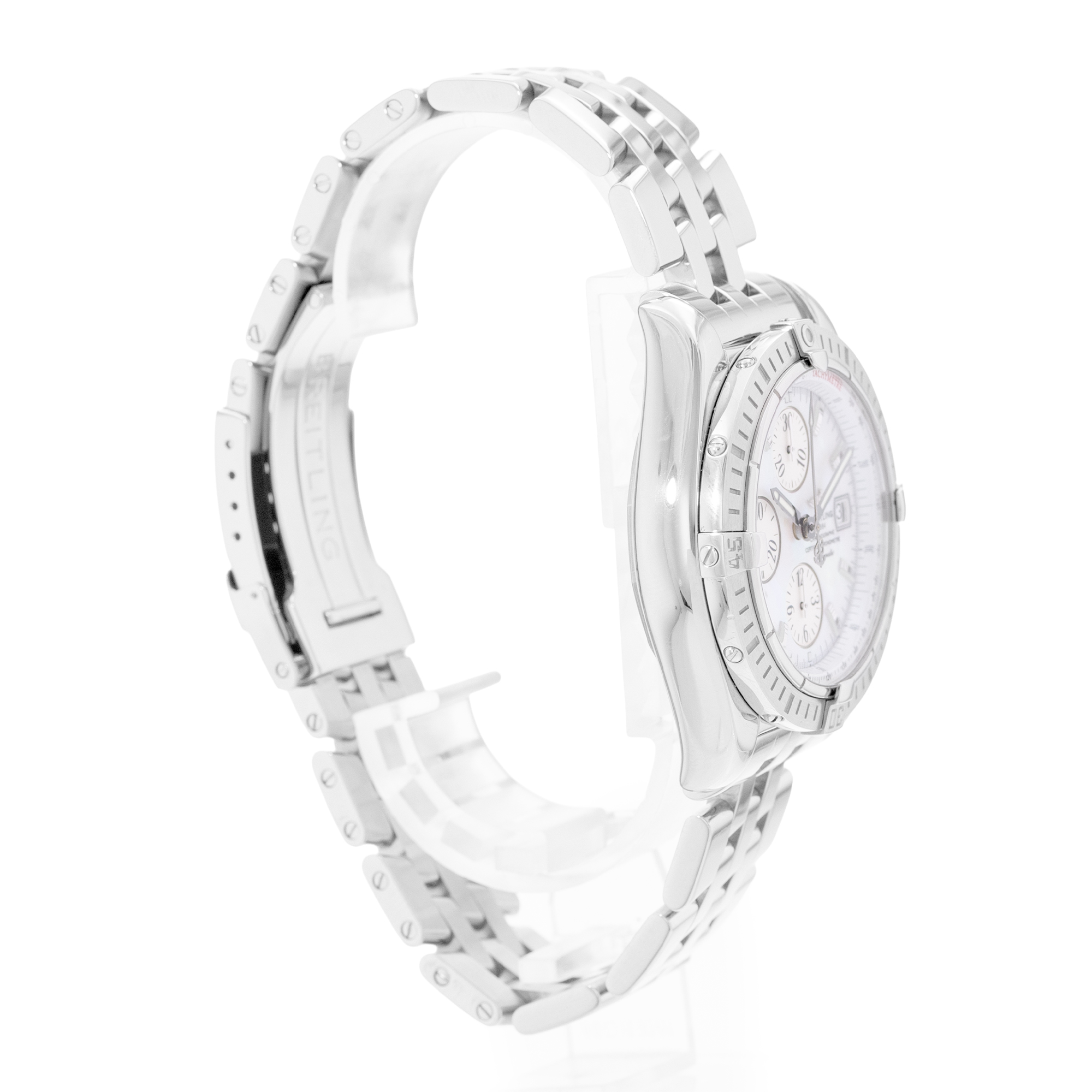 Breitling Chronomat Evolution A156A69PA 44mm MOP Steel Mens Watch Box Card thumbnail 6