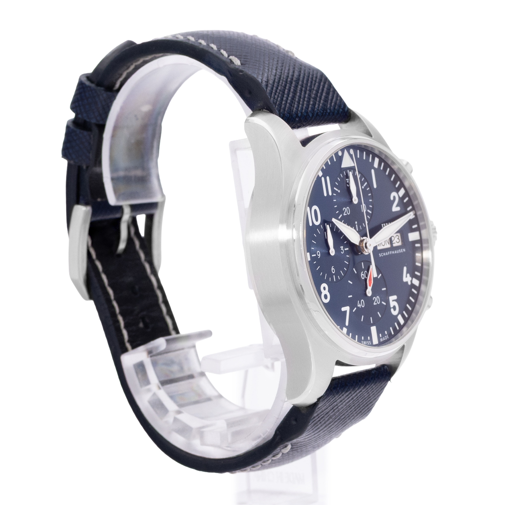 IWC Pilot Chronograph IW388101 41mm Blue Dial Steel Mens Watch Box Card thumbnail 6