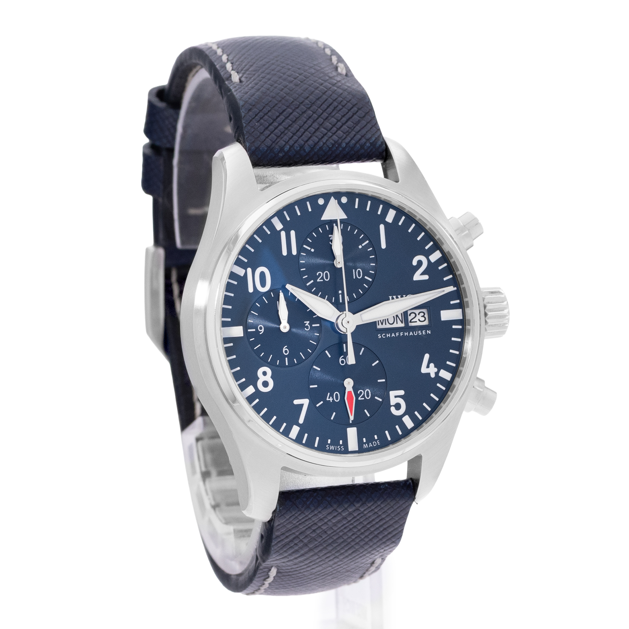 IWC Pilot Chronograph IW388101 41mm Blue Dial Steel Mens Watch Box Card thumbnail 7