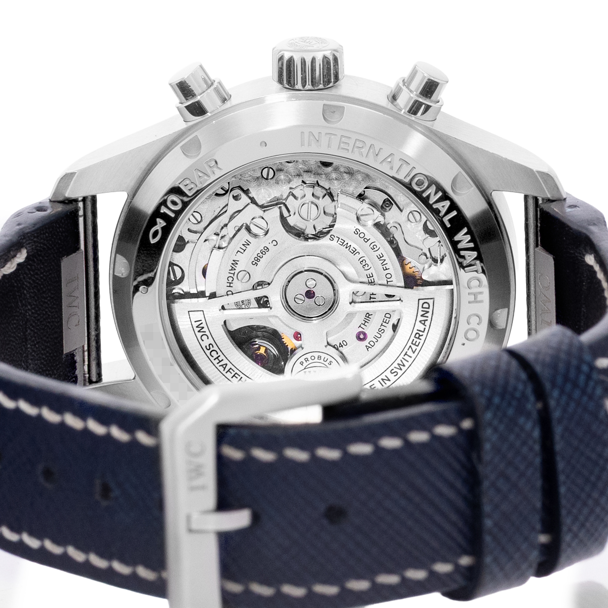 IWC Pilot Chronograph IW388101 41mm Blue Dial Steel Mens Watch Box Card thumbnail 9