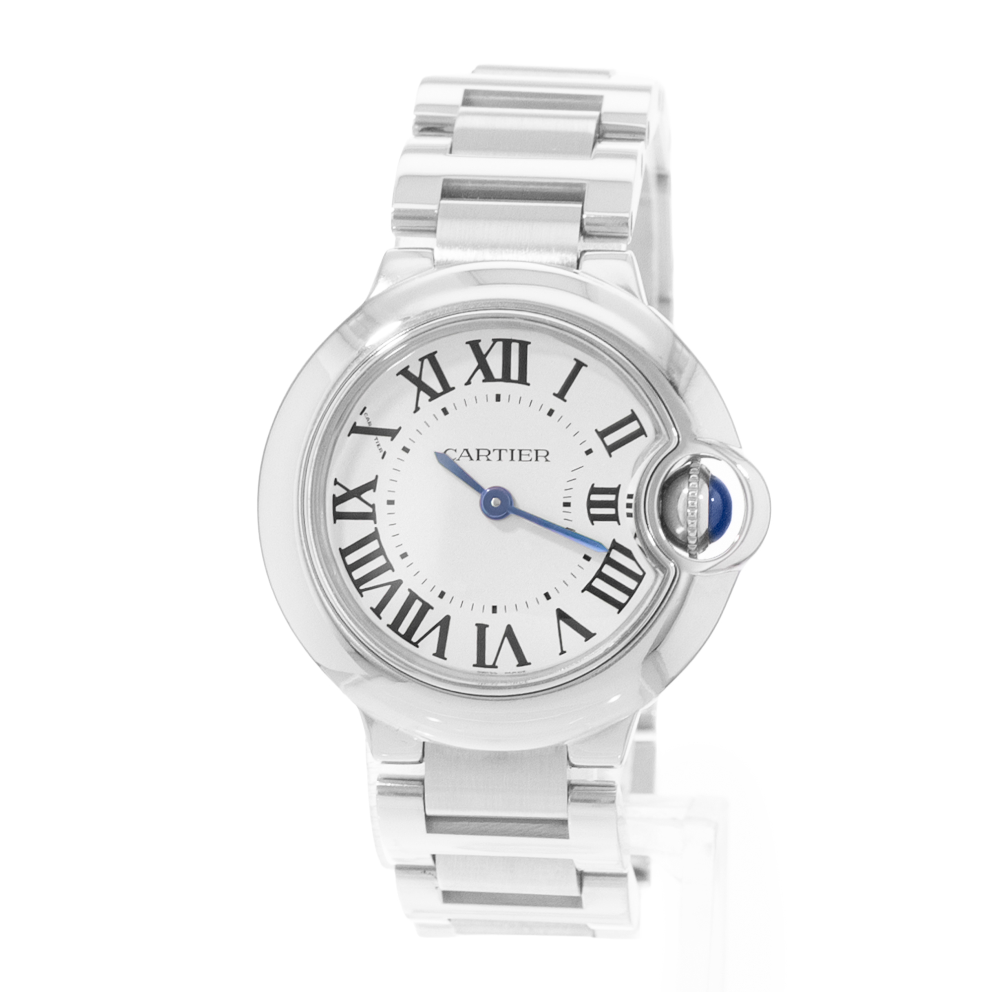 Cartier Ballon Bleu 28mm W69010Z4 3009 Silver Roman Dial Steel Ladies Watch Card thumbnail 4
