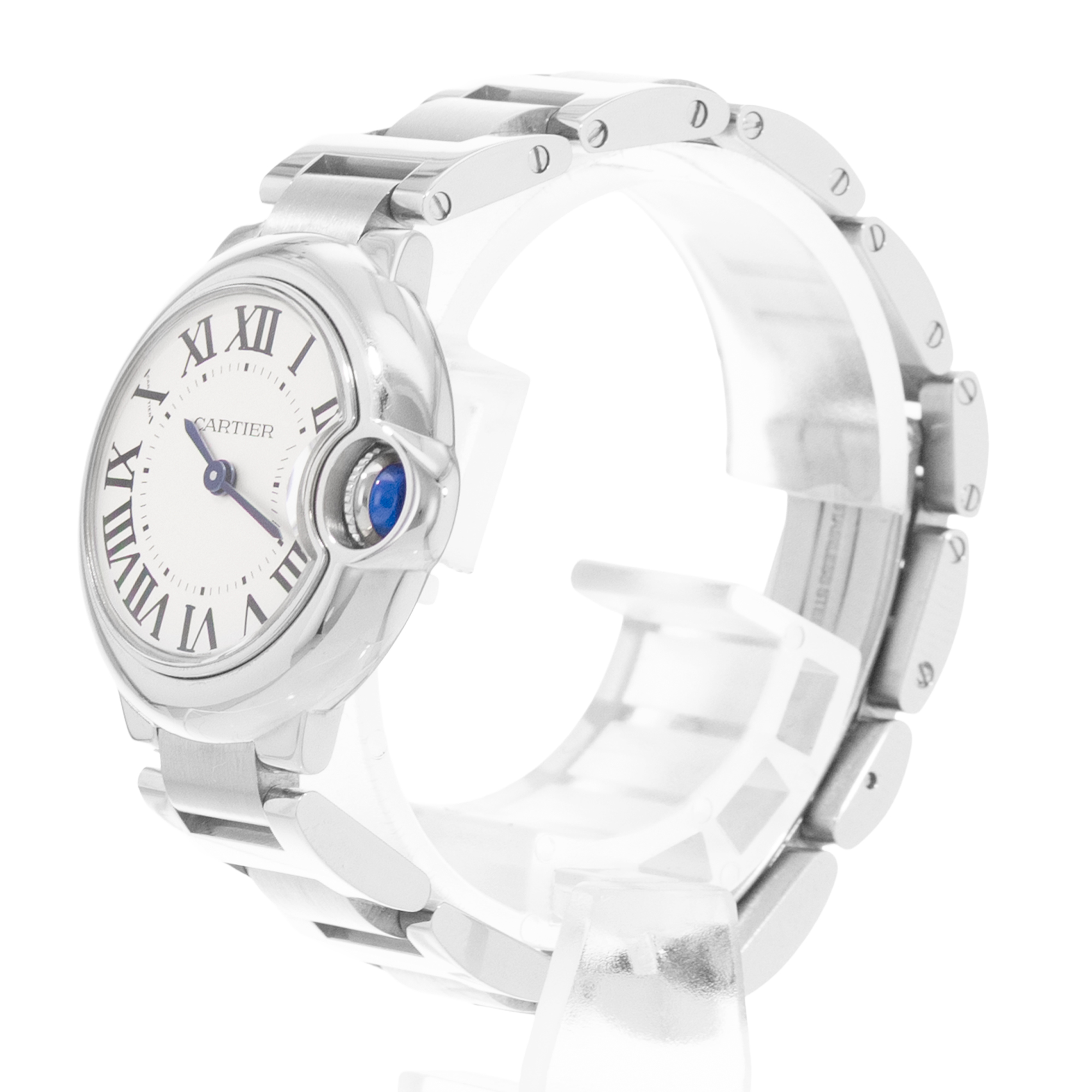 Cartier Ballon Bleu 28mm W69010Z4 3009 Silver Roman Dial Steel Ladies Watch Card thumbnail 5