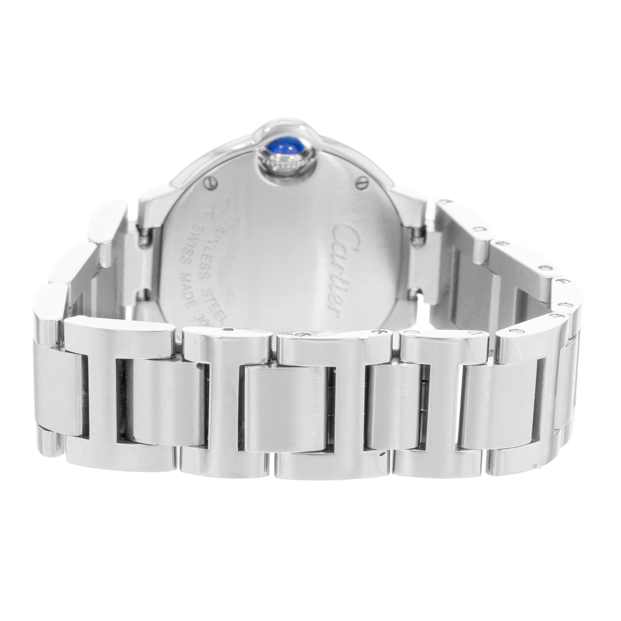 Cartier Ballon Bleu 28mm W69010Z4 3009 Silver Roman Dial Steel Ladies Watch Card thumbnail 8