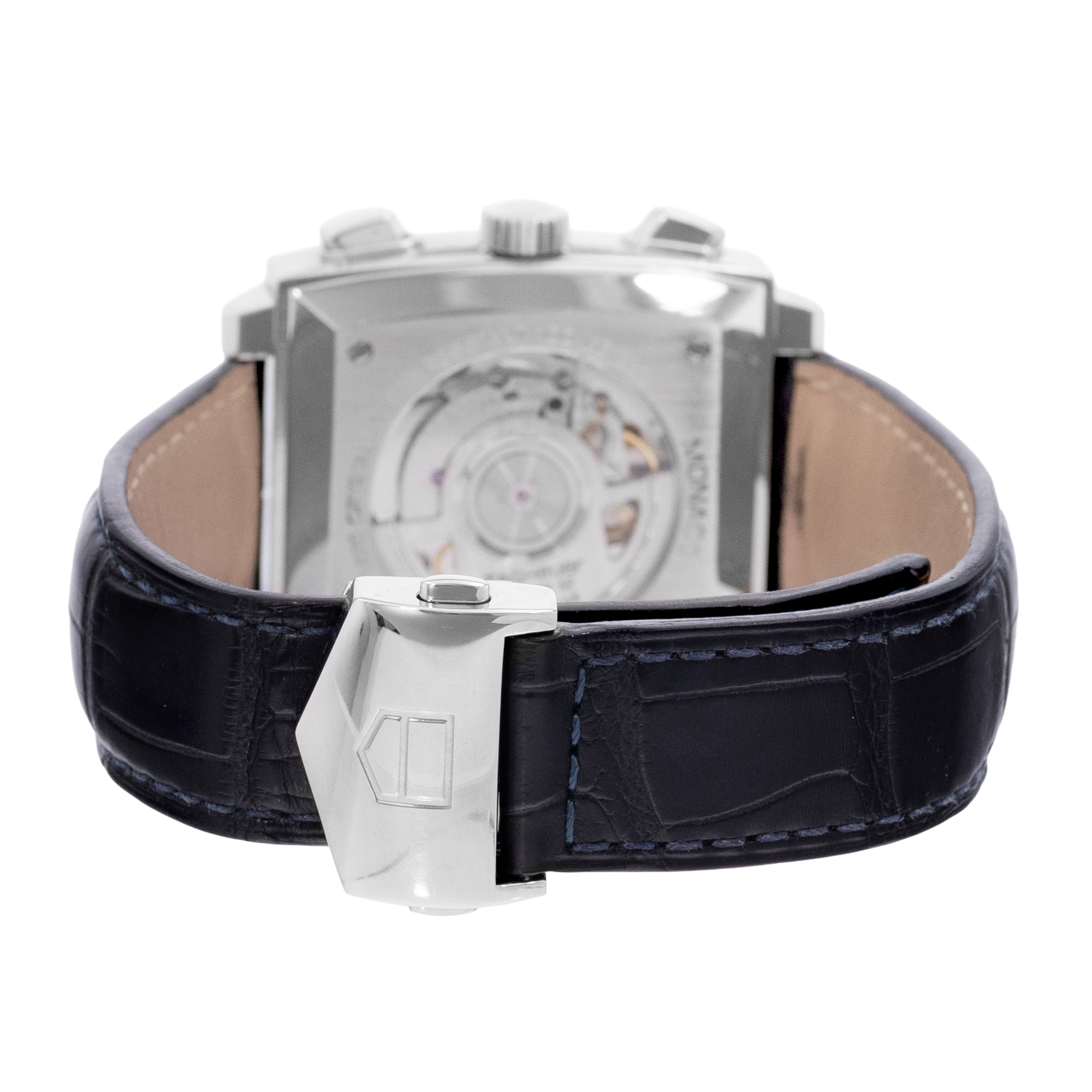 TAG Heuer Monaco Calibre 12 CAW2111 39mm Blue Dial Steel Automatic Mens Watch thumbnail 7