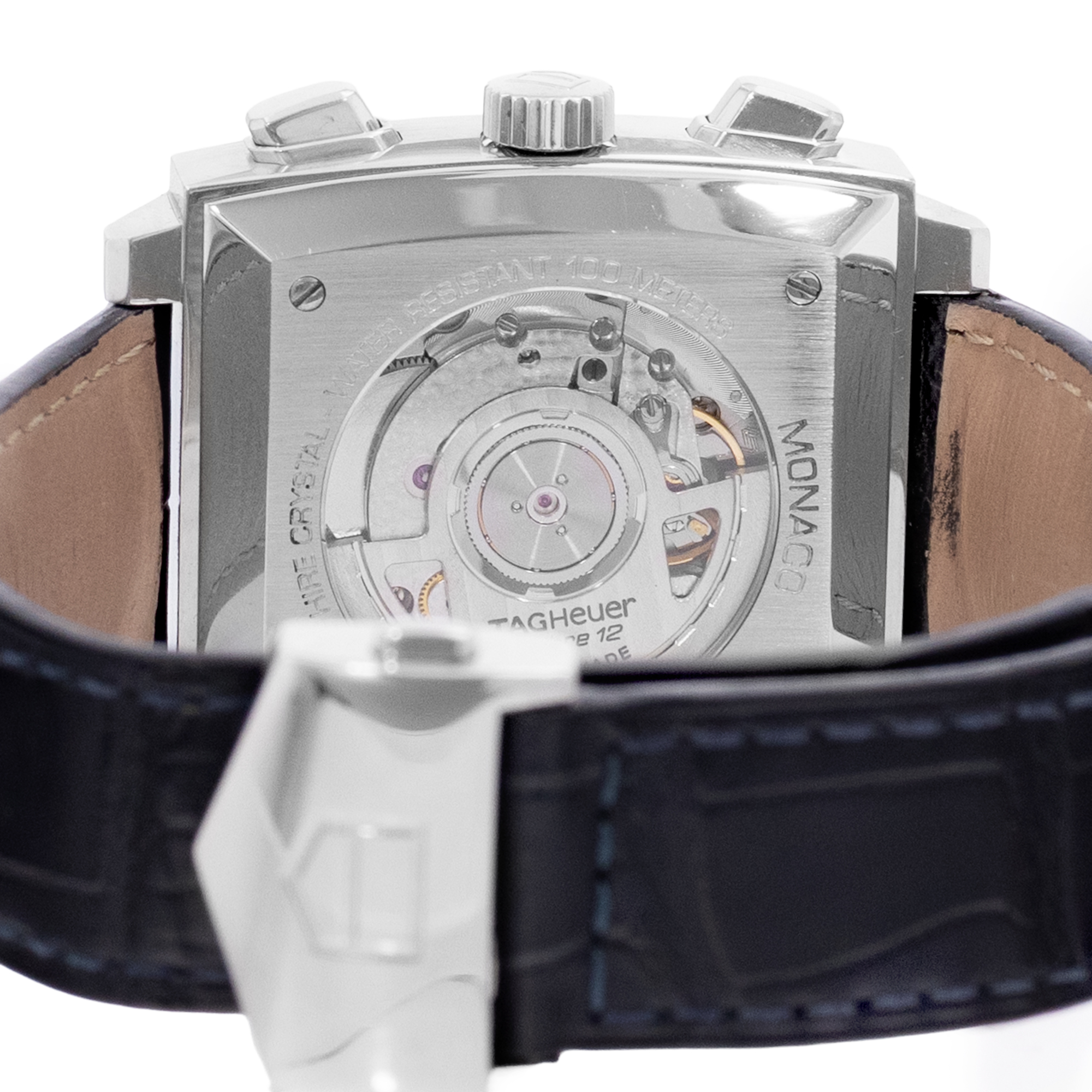TAG Heuer Monaco Calibre 12 CAW2111 39mm Blue Dial Steel Automatic Mens Watch thumbnail 8