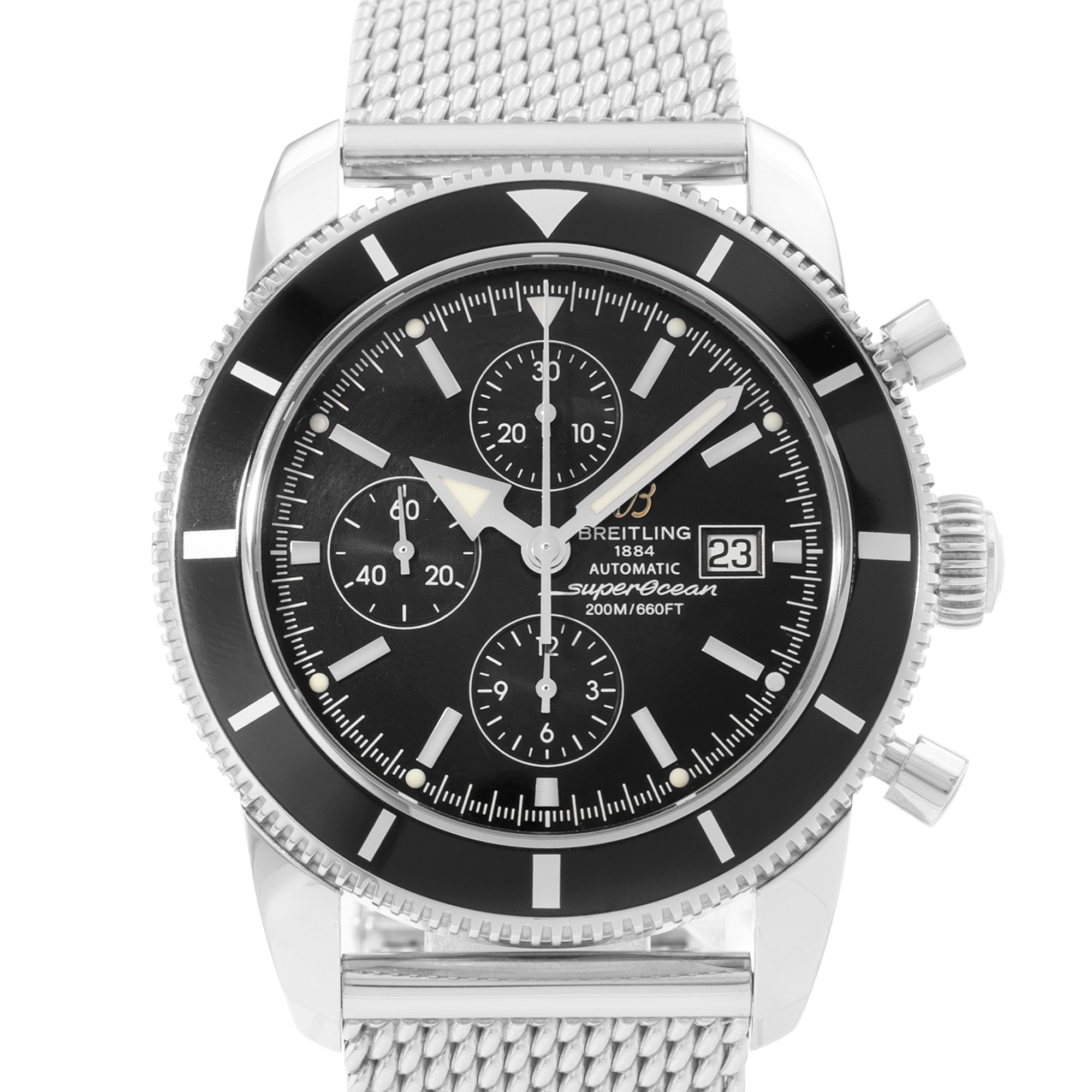 Breitling Superocean Heritage A13320 46mm Black Dial Steel Mens Watch thumbnail 1
