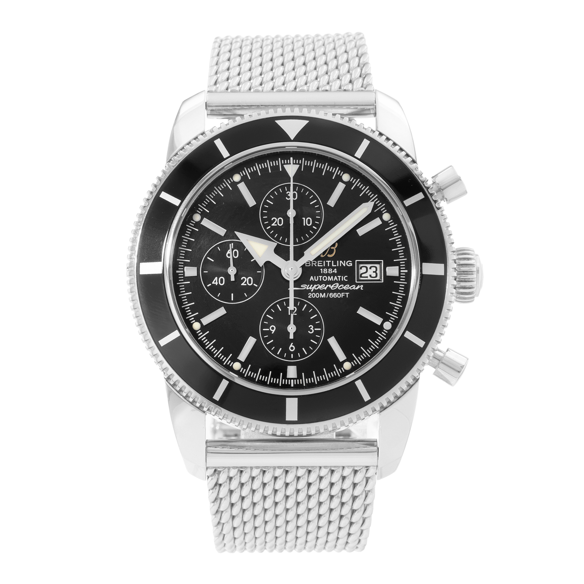 Breitling Superocean Heritage A13320 46mm Black Dial Steel Mens Watch thumbnail 2