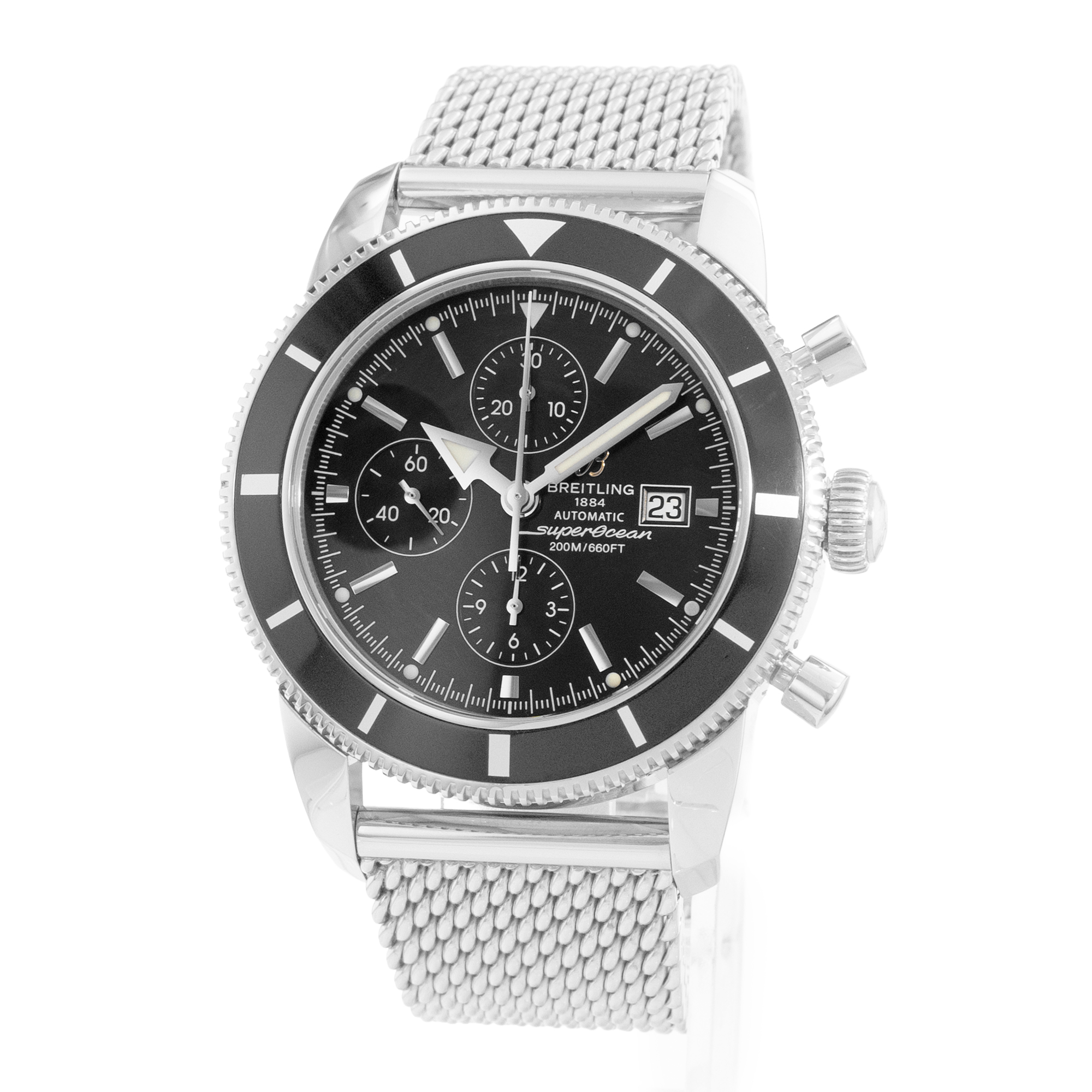 Breitling Superocean Heritage A13320 46mm Black Dial Steel Mens Watch thumbnail 3