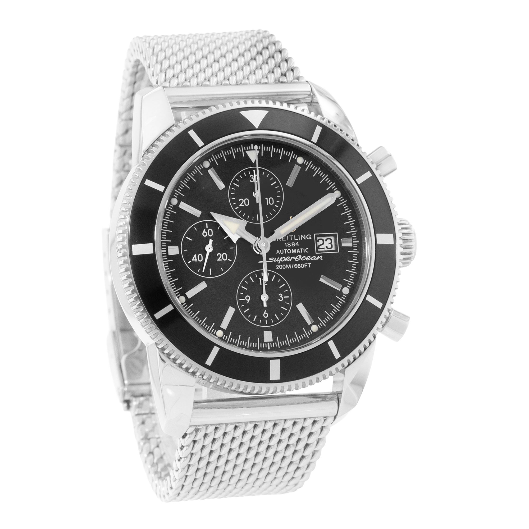 Breitling Superocean Heritage A13320 46mm Black Dial Steel Mens Watch thumbnail 6