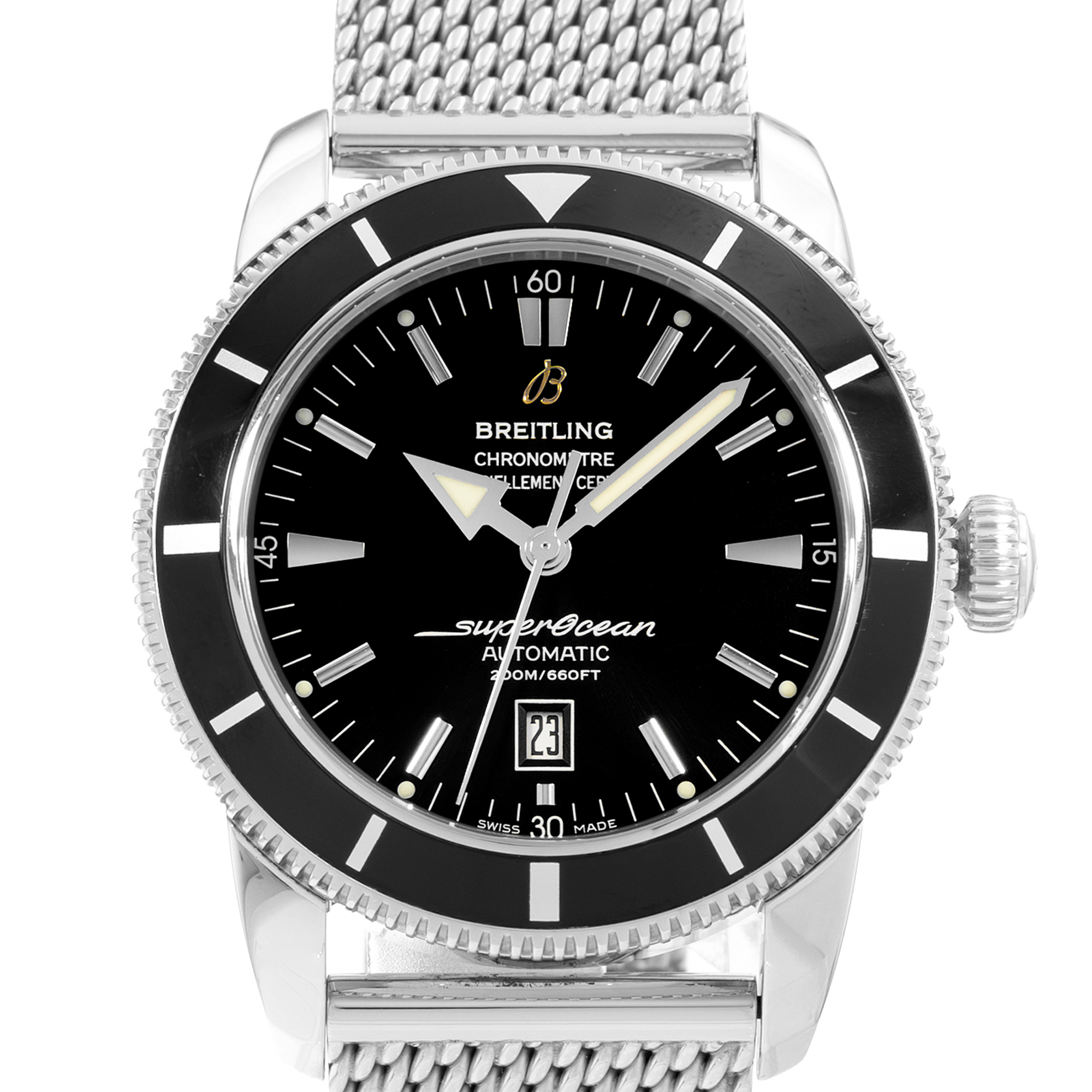 Breitling Superocean Heritage A17320 46mm Black Dial Steel Automatic Mens Watch thumbnail 1