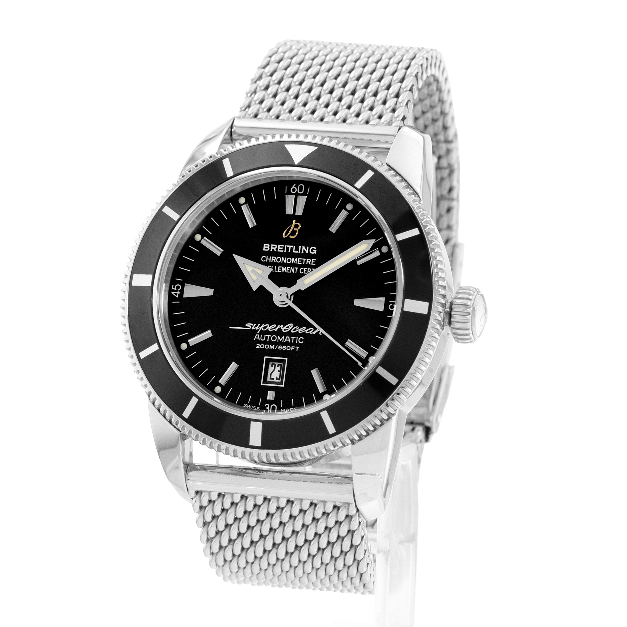 Breitling Superocean Heritage A17320 46mm Black Dial Steel Automatic Mens Watch thumbnail 3
