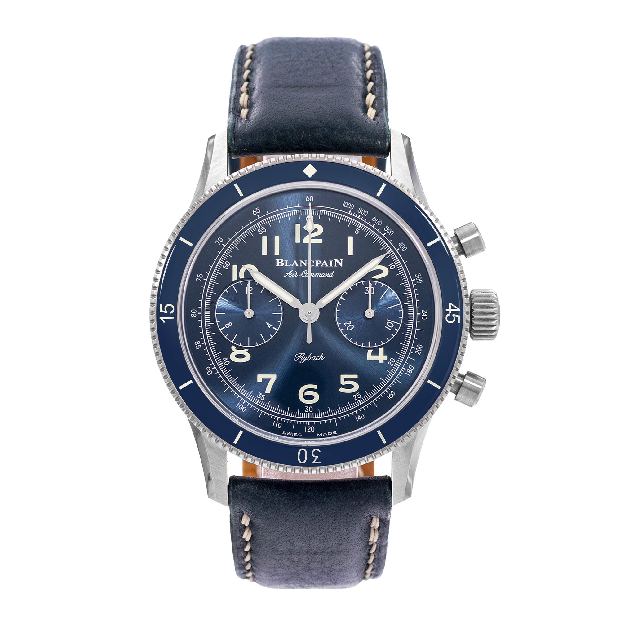 Blancpain Villeret AC02-12B40-63A 42mm Blue Dial Titanium Mens Watch Card thumbnail 2