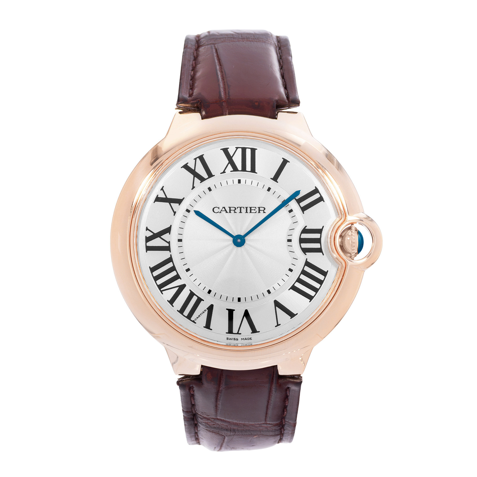 Cartier Ballon Bleu 46mm W6920054 3376 46mm Silver Dial Rose Gold Mens Watch thumbnail 2