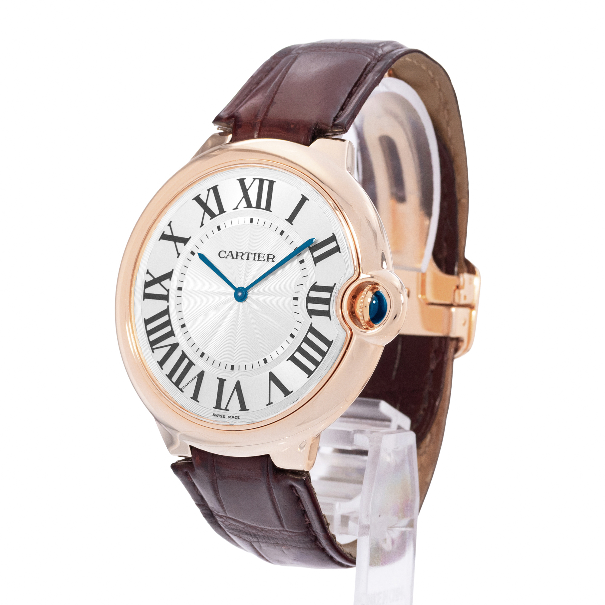 Cartier Ballon Bleu 46mm W6920054 3376 46mm Silver Dial Rose Gold Mens Watch thumbnail 3