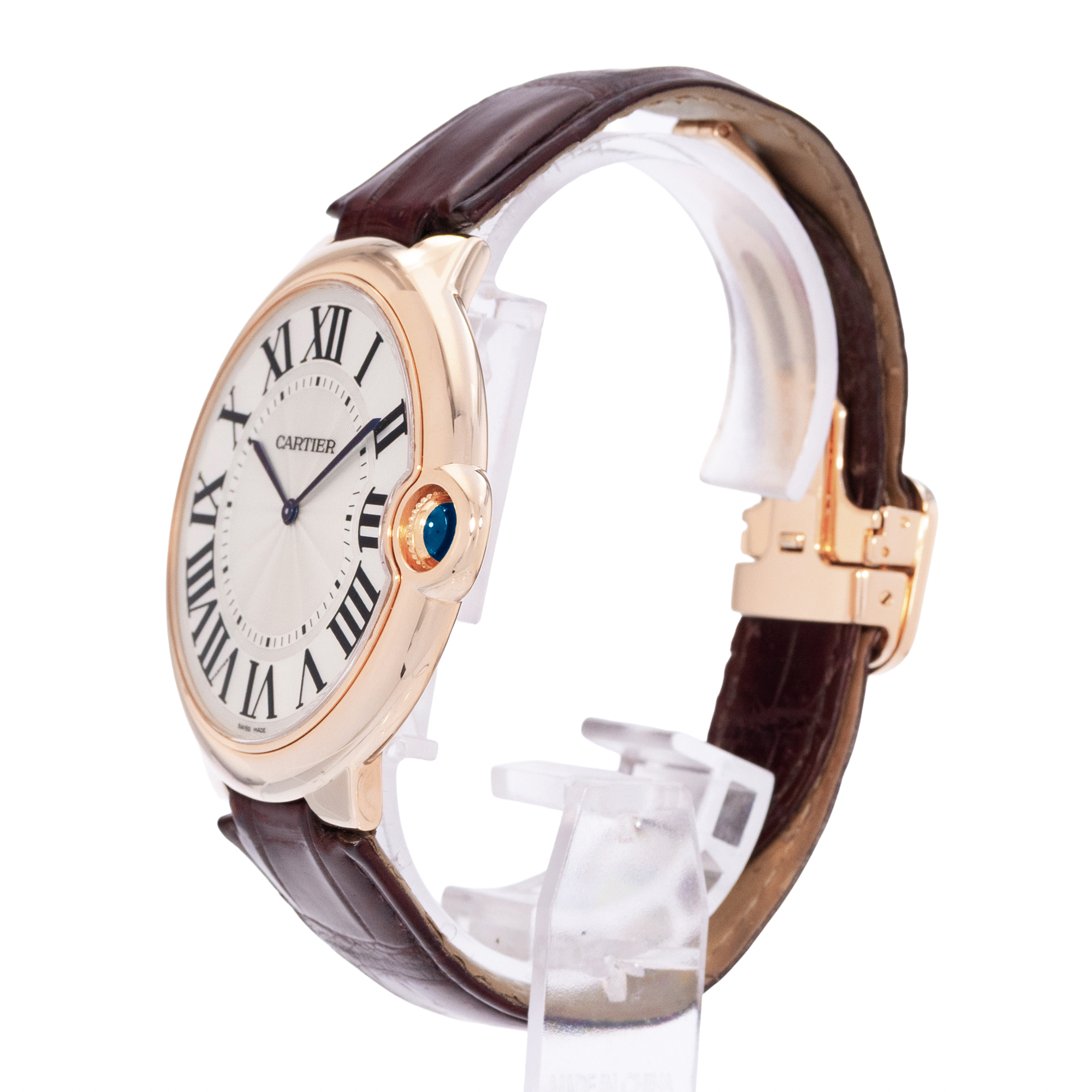 Cartier Ballon Bleu 46mm W6920054 3376 46mm Silver Dial Rose Gold Mens Watch thumbnail 4