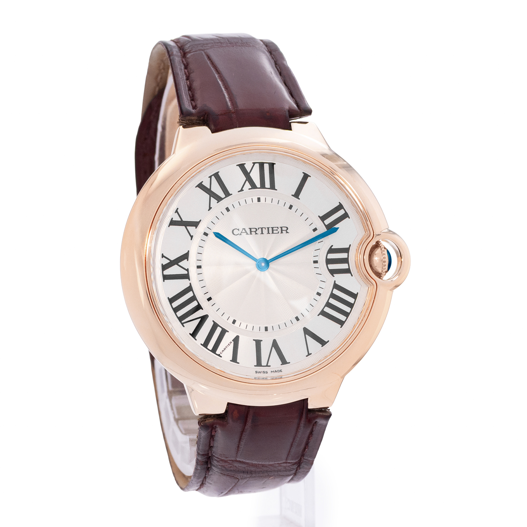 Cartier Ballon Bleu 46mm W6920054 3376 46mm Silver Dial Rose Gold Mens Watch thumbnail 6