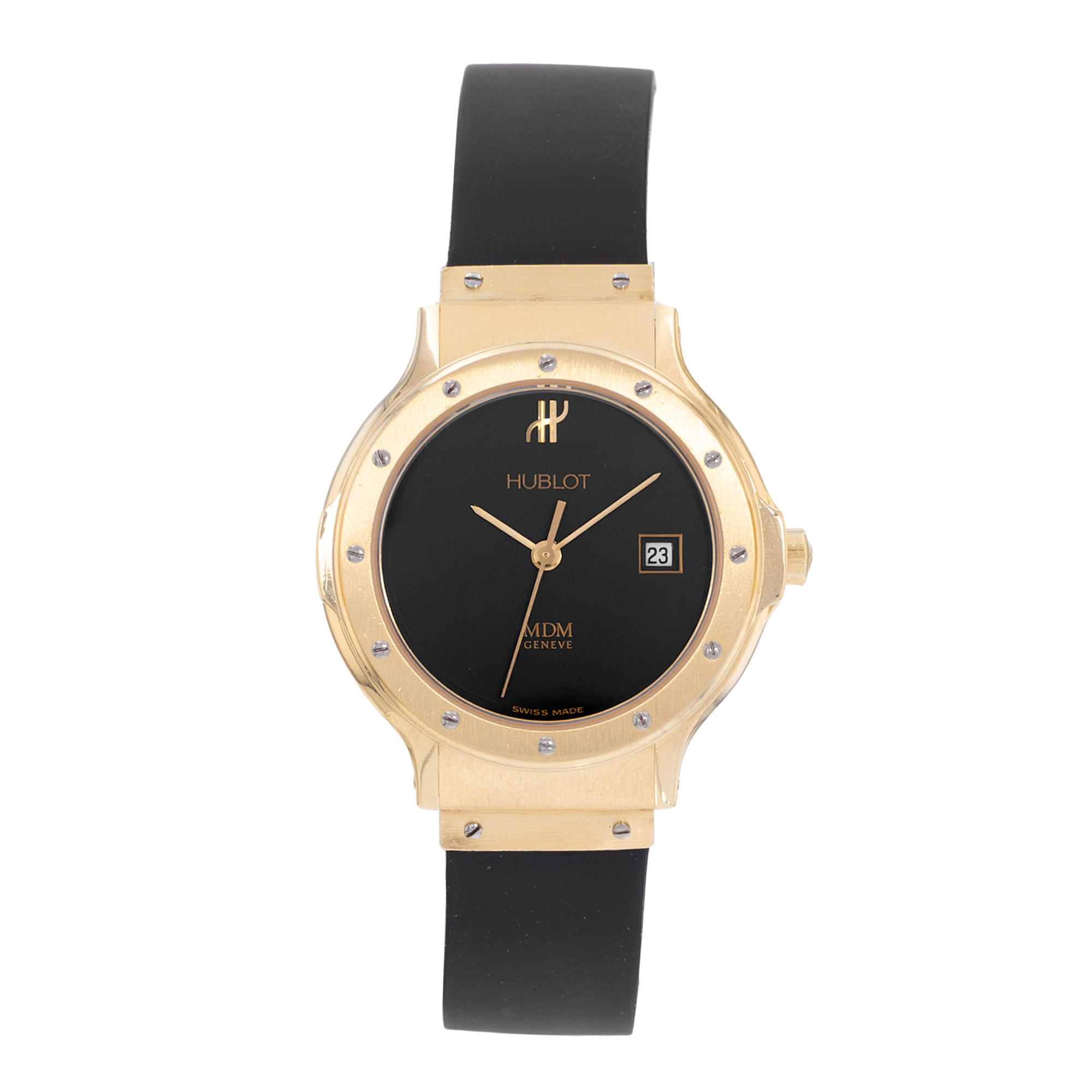 Hublot Classic 1391.3 28mm Black Yellow Gold Ladies Watch Box thumbnail 2