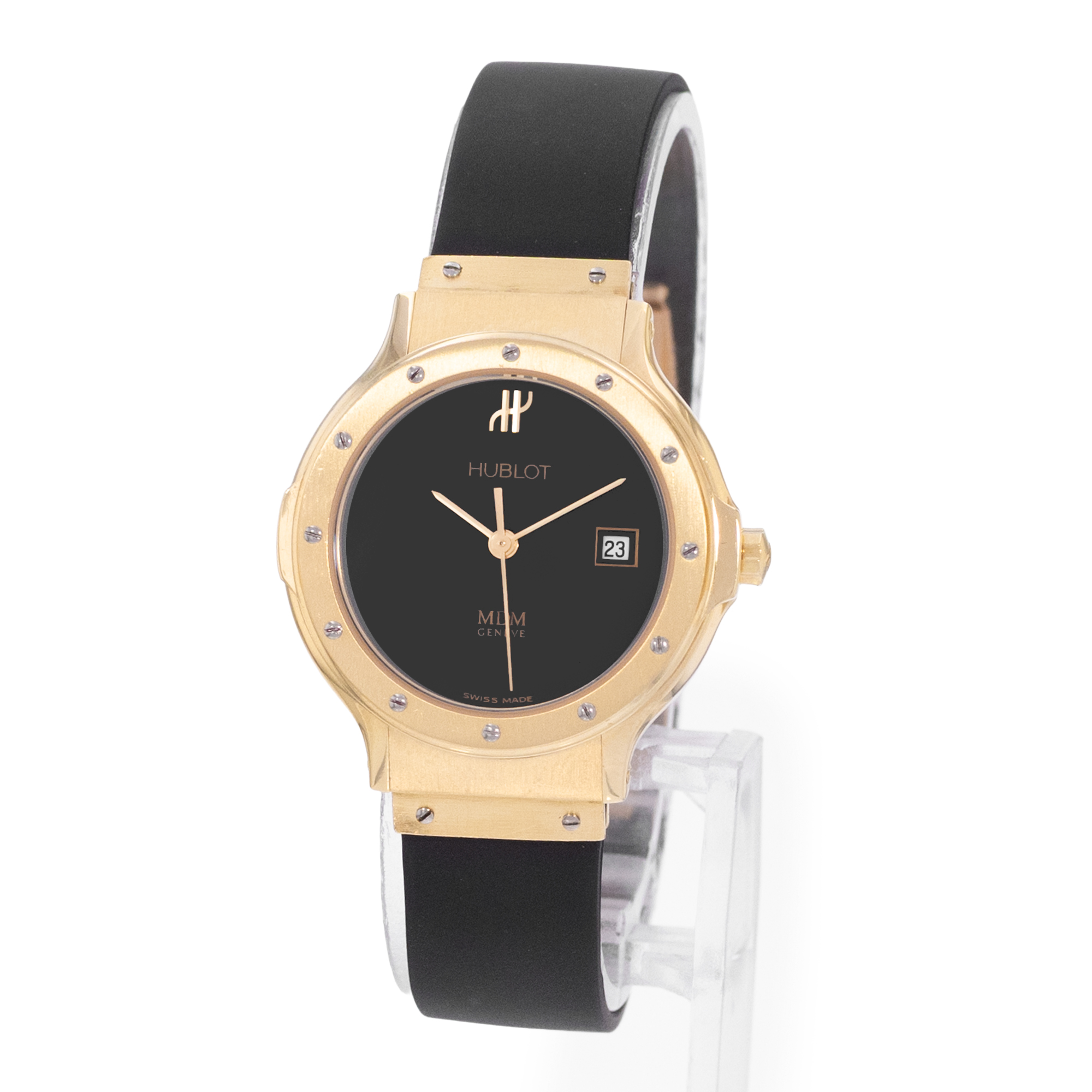 Hublot Classic 1391.3 28mm Black Yellow Gold Ladies Watch Box thumbnail 3