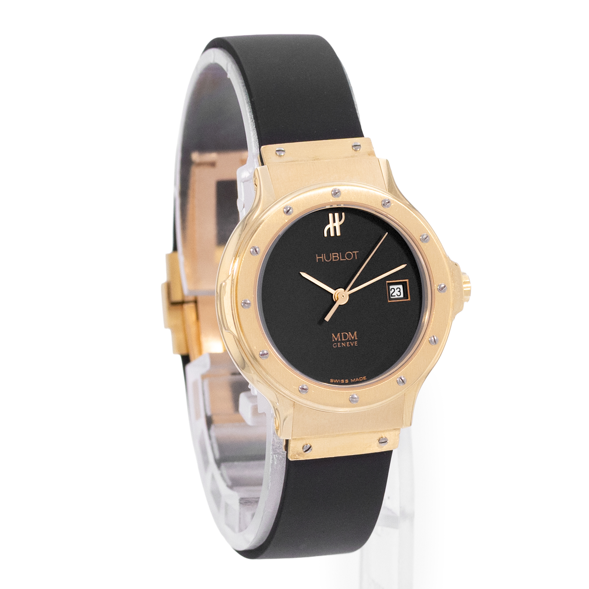 Hublot Classic 1391.3 28mm Black Yellow Gold Ladies Watch Box thumbnail 6