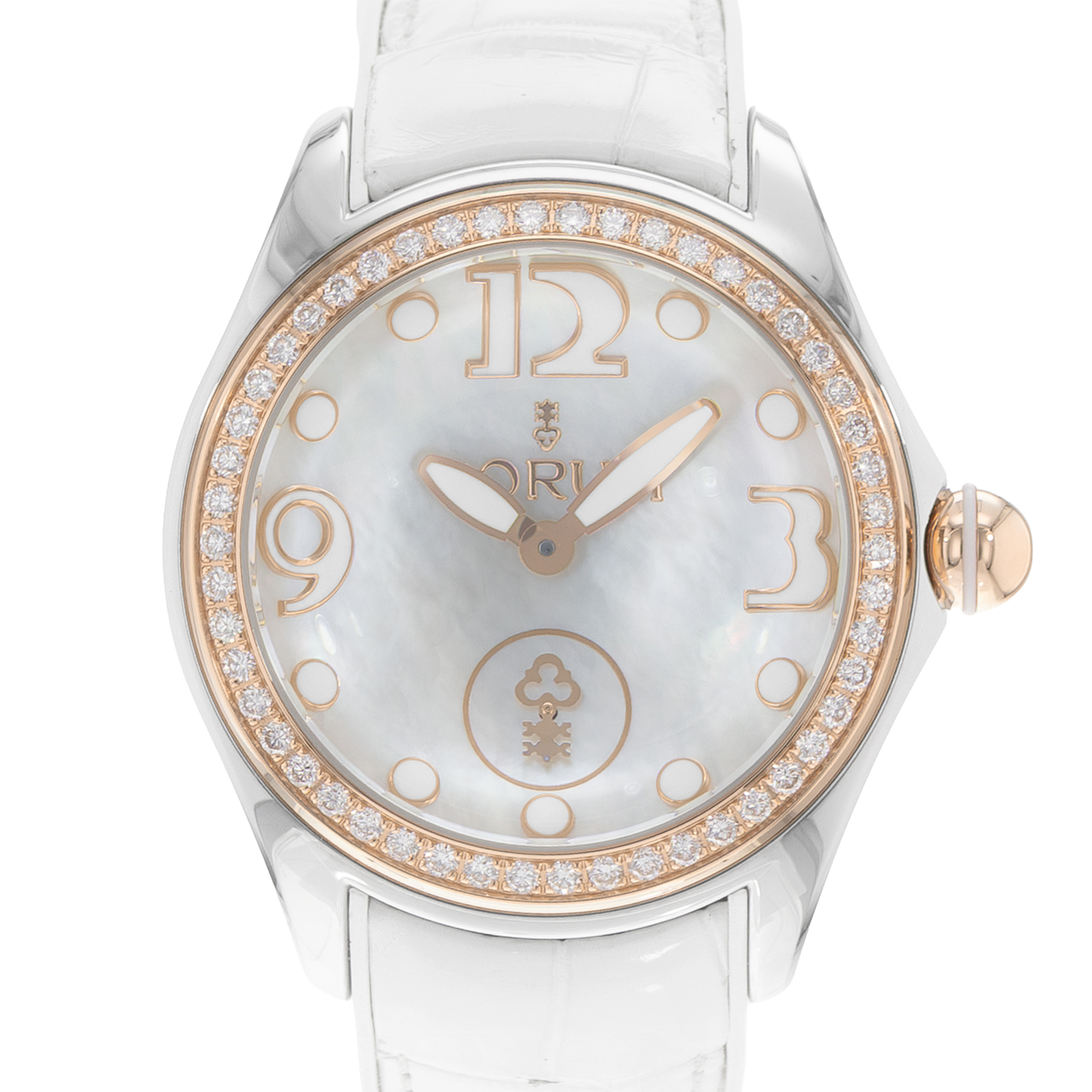 Corum Bubble L295/03052 42mm MOP Dial Steel Rose Gold Diamonds Ladies Watch thumbnail 1