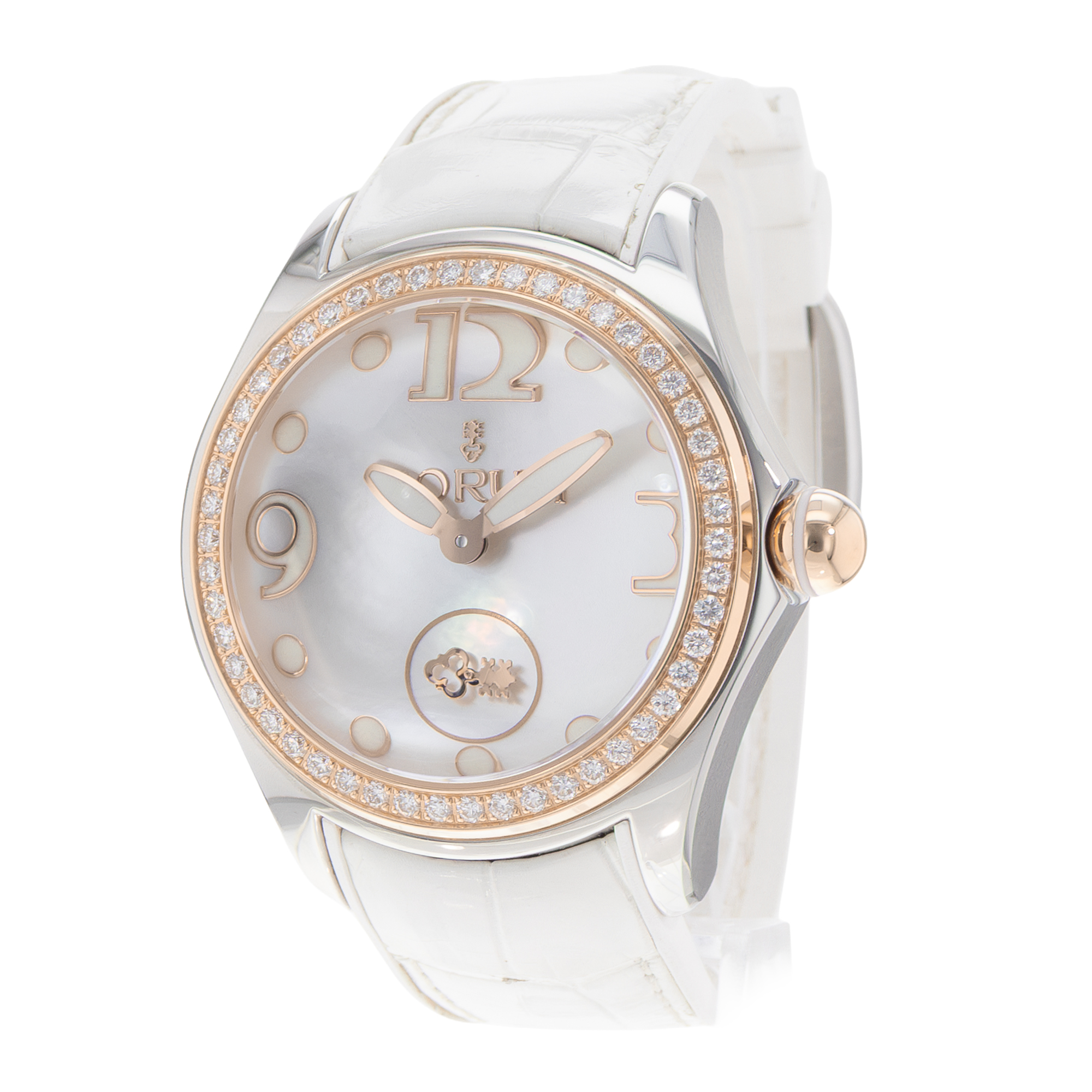 Corum Bubble L295/03052 42mm MOP Dial Steel Rose Gold Diamonds Ladies Watch thumbnail 3