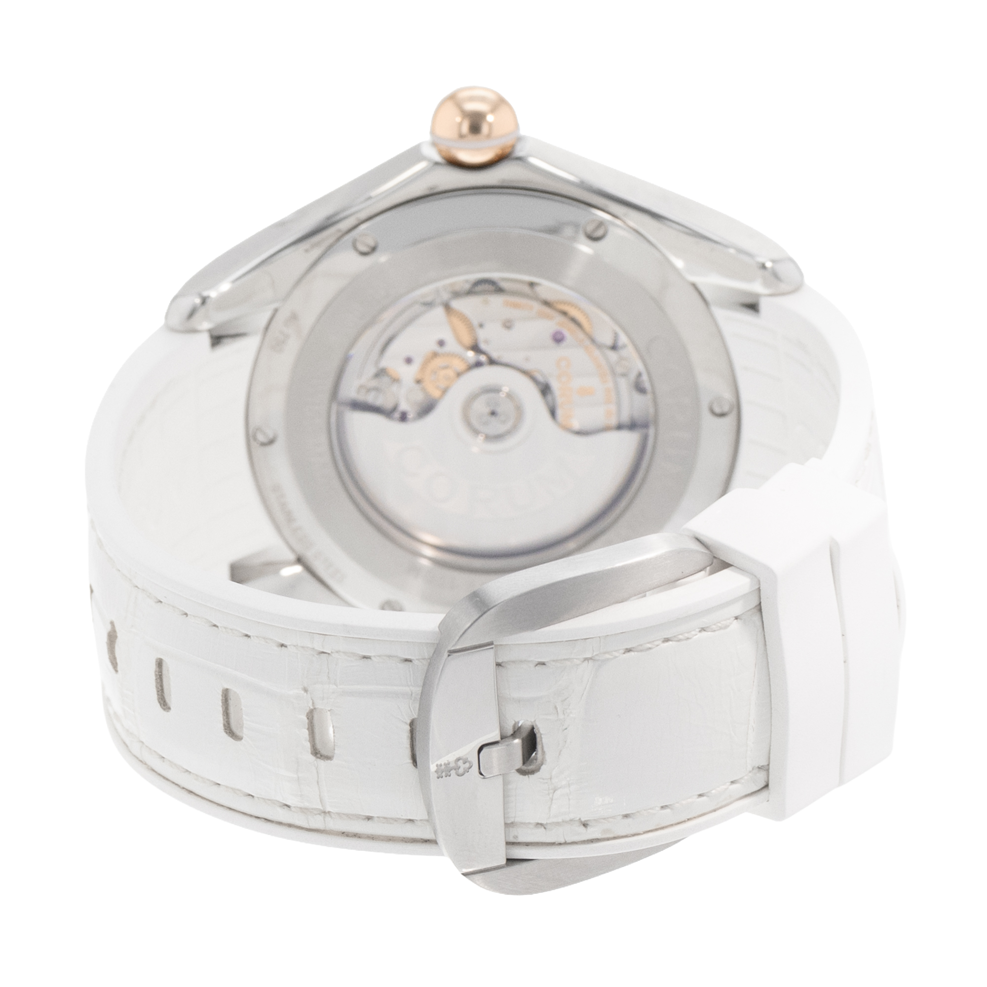 Corum Bubble L295/03052 42mm MOP Dial Steel Rose Gold Diamonds Ladies Watch thumbnail 7