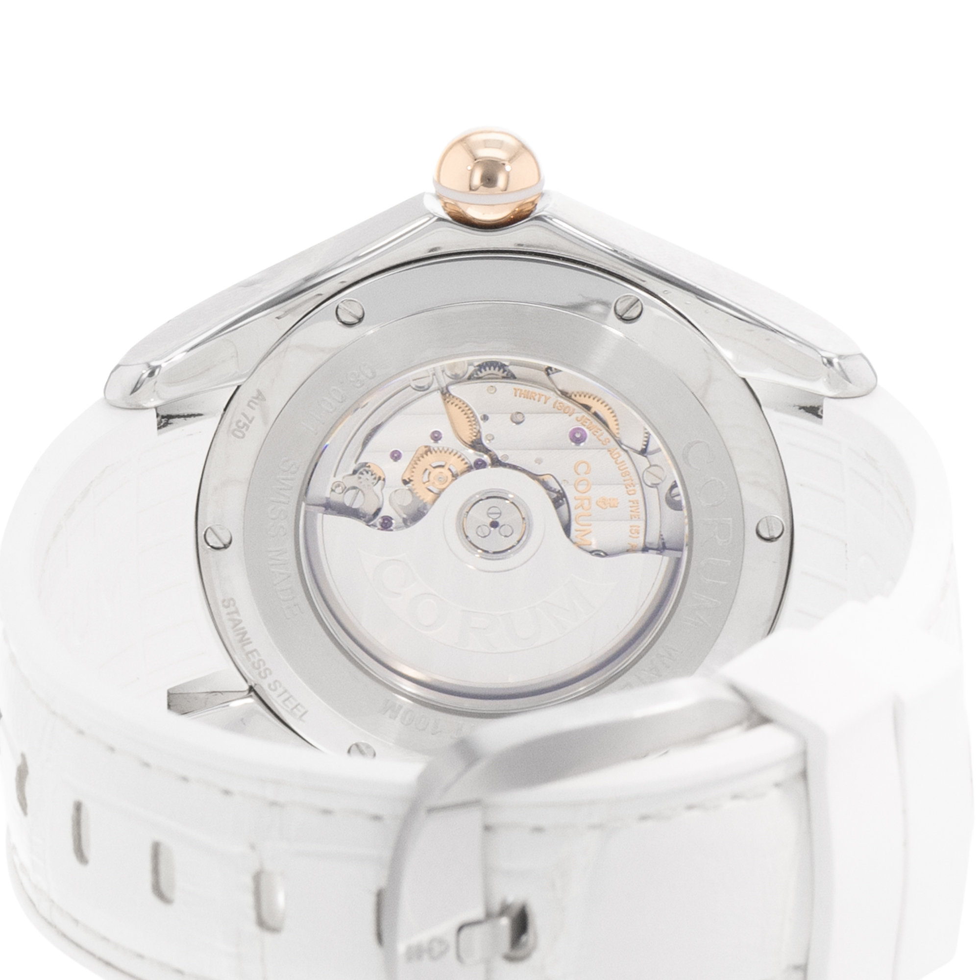 Corum Bubble L295/03052 42mm MOP Dial Steel Rose Gold Diamonds Ladies Watch thumbnail 8