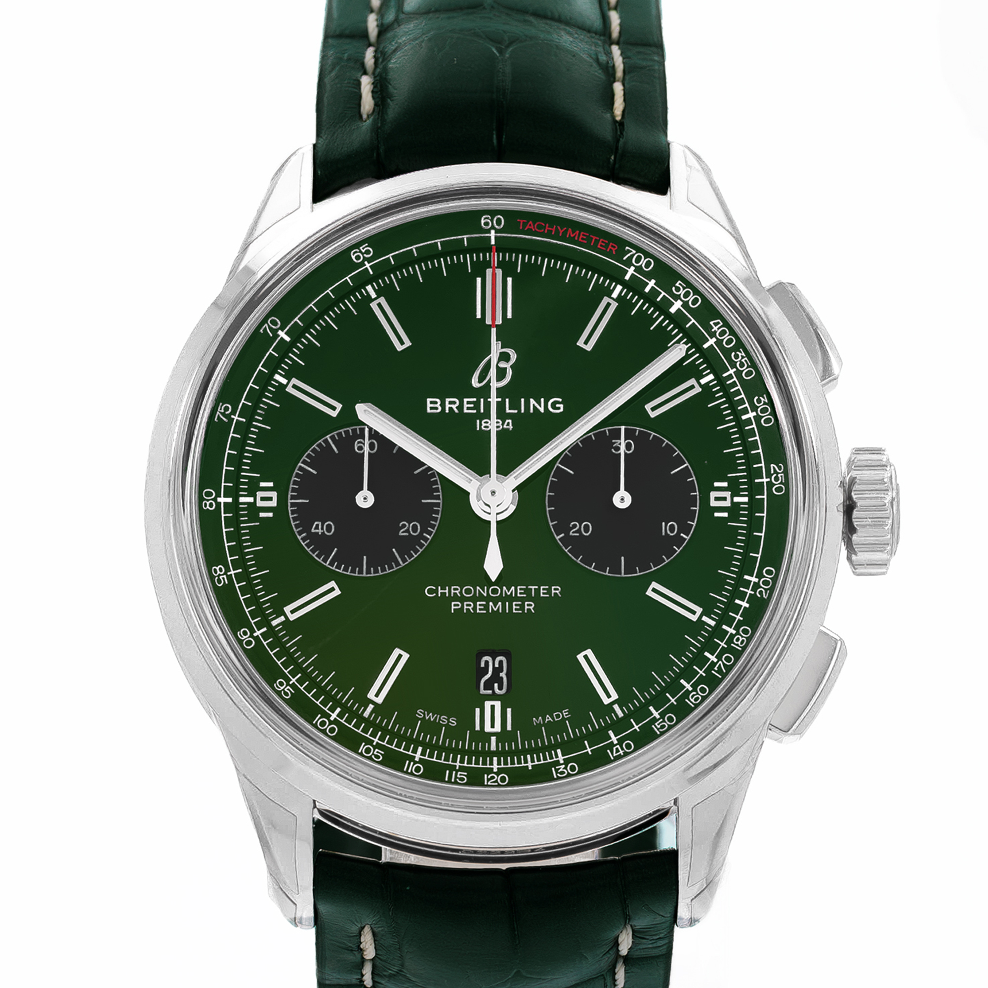 Breitling Premier B01 Chronograph AB0118221L1P1 42mm Green Mens Watch Box Card thumbnail 1