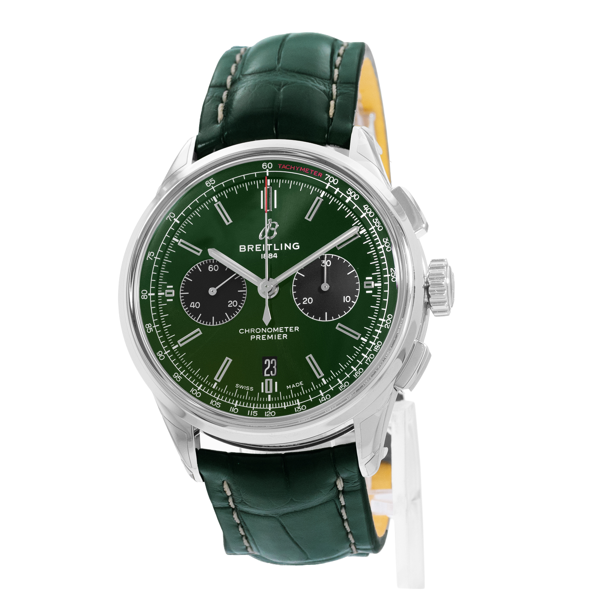 Breitling Premier B01 Chronograph AB0118221L1P1 42mm Green Mens Watch Box Card thumbnail 4