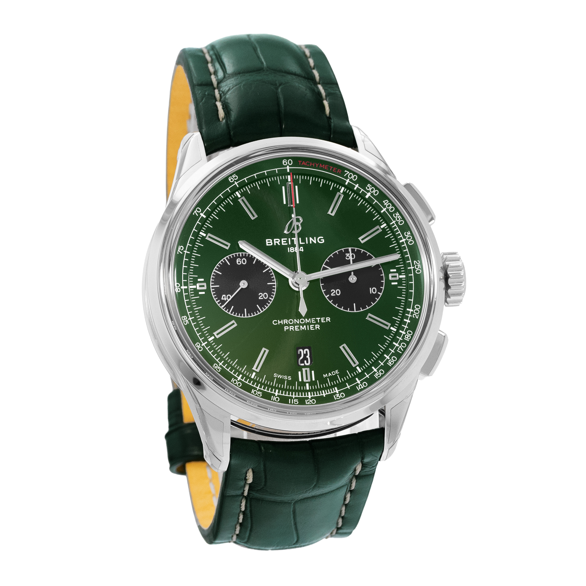 Breitling Premier B01 Chronograph AB0118221L1P1 42mm Green Mens Watch Box Card thumbnail 7