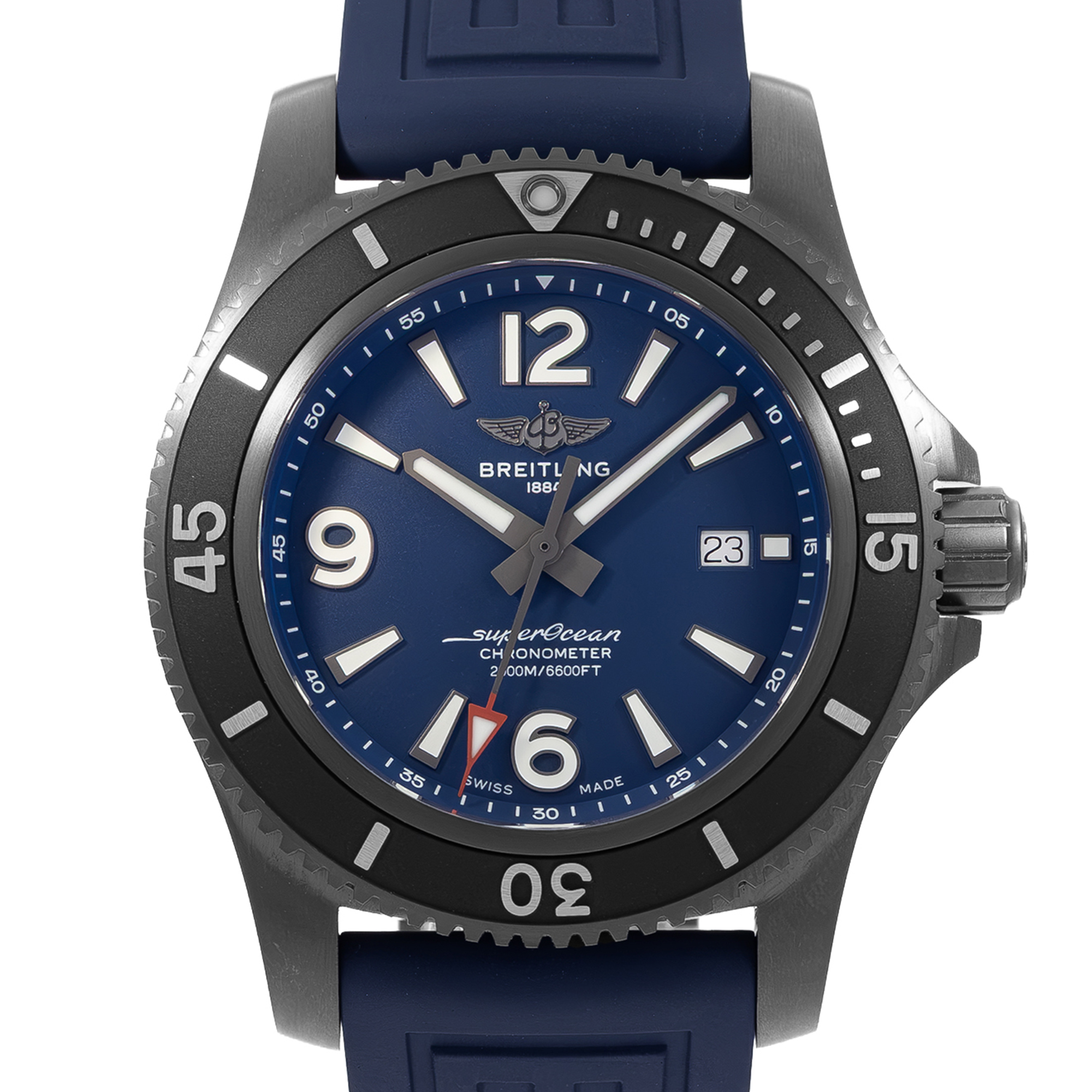 Breitling Superocean M17368D71C1S2 46mm Blue Black Steel Mens Watch Box Card thumbnail 1