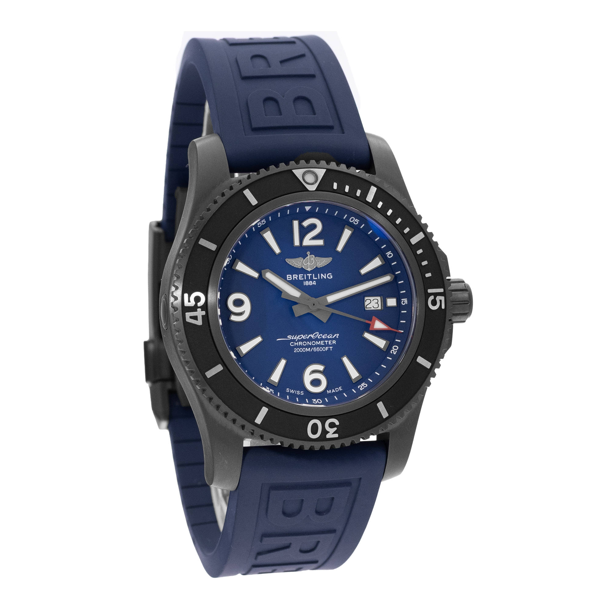 Breitling Superocean M17368D71C1S2 46mm Blue Black Steel Mens Watch Box Card thumbnail 6