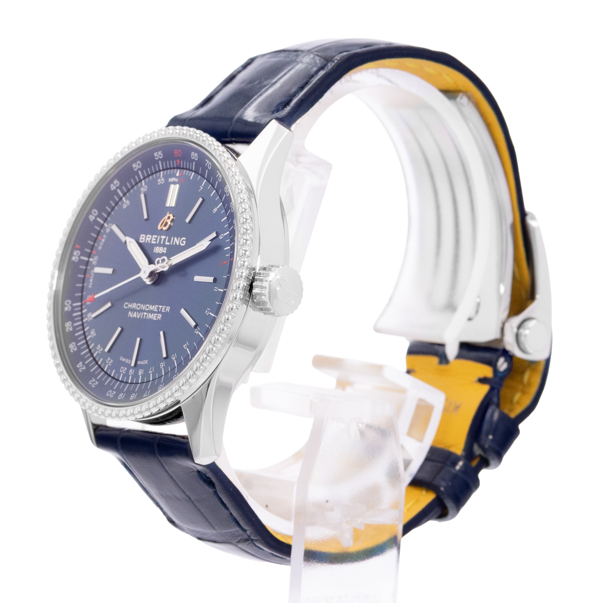 Breitling Navitimer A17395 35mm Blue Dial Steel Mens Watch Box thumbnail 4
