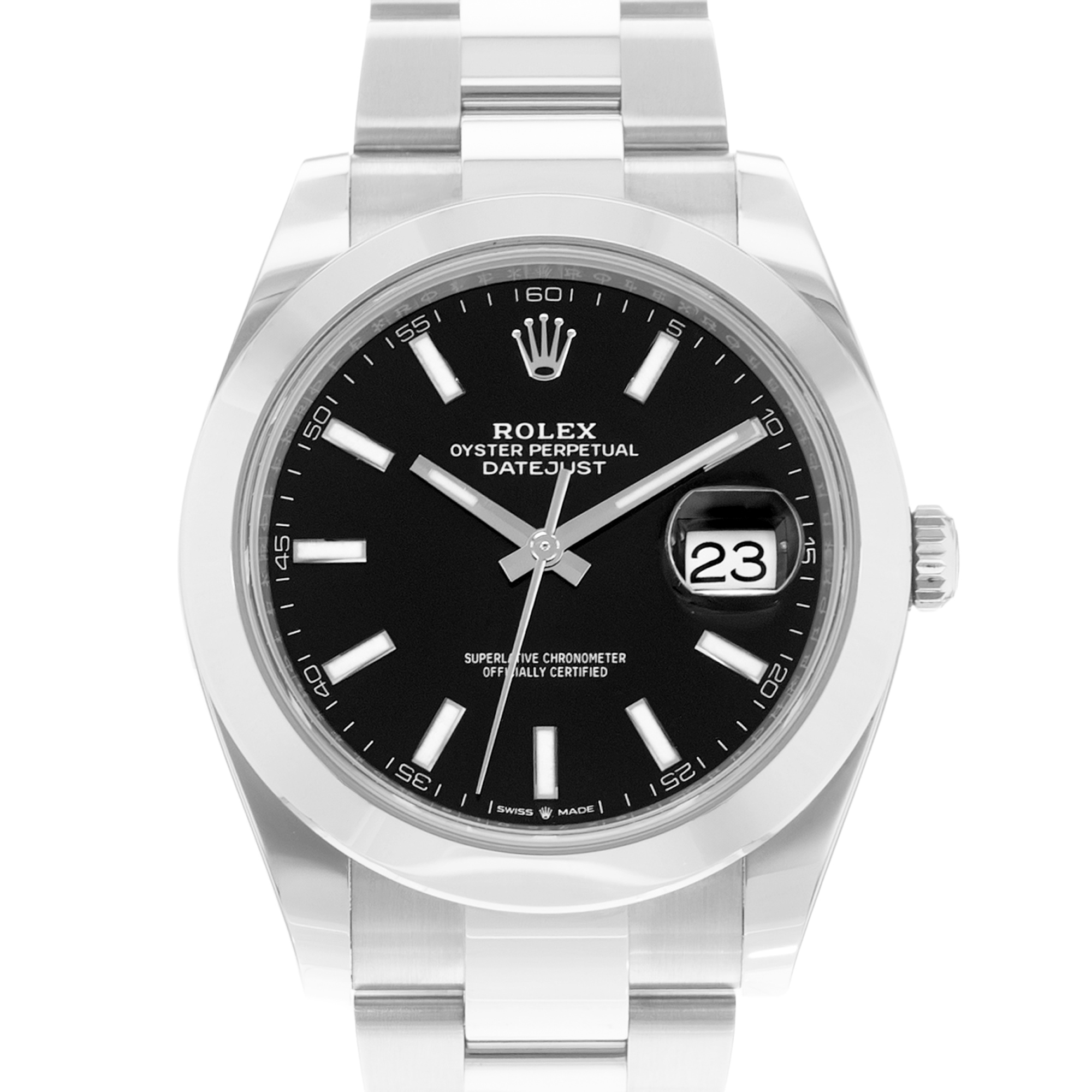Rolex Datejust 41 126300 Black Dial Steel Oyster Automatic Mens Watch Card thumbnail 1