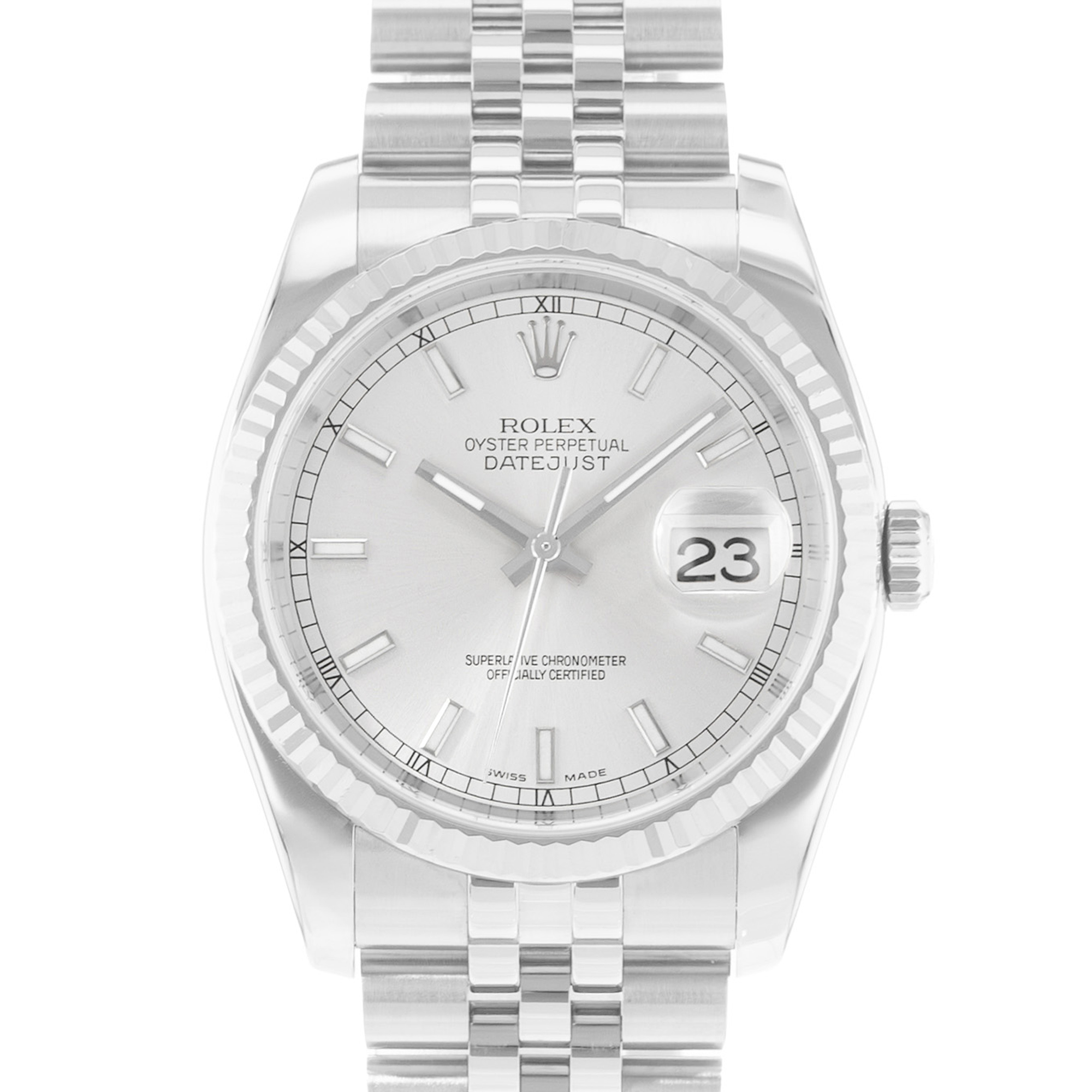 Rolex Datejust 36 116234 Silver Dial Steel Jubilee Automatic Mens Watch Papers thumbnail 1