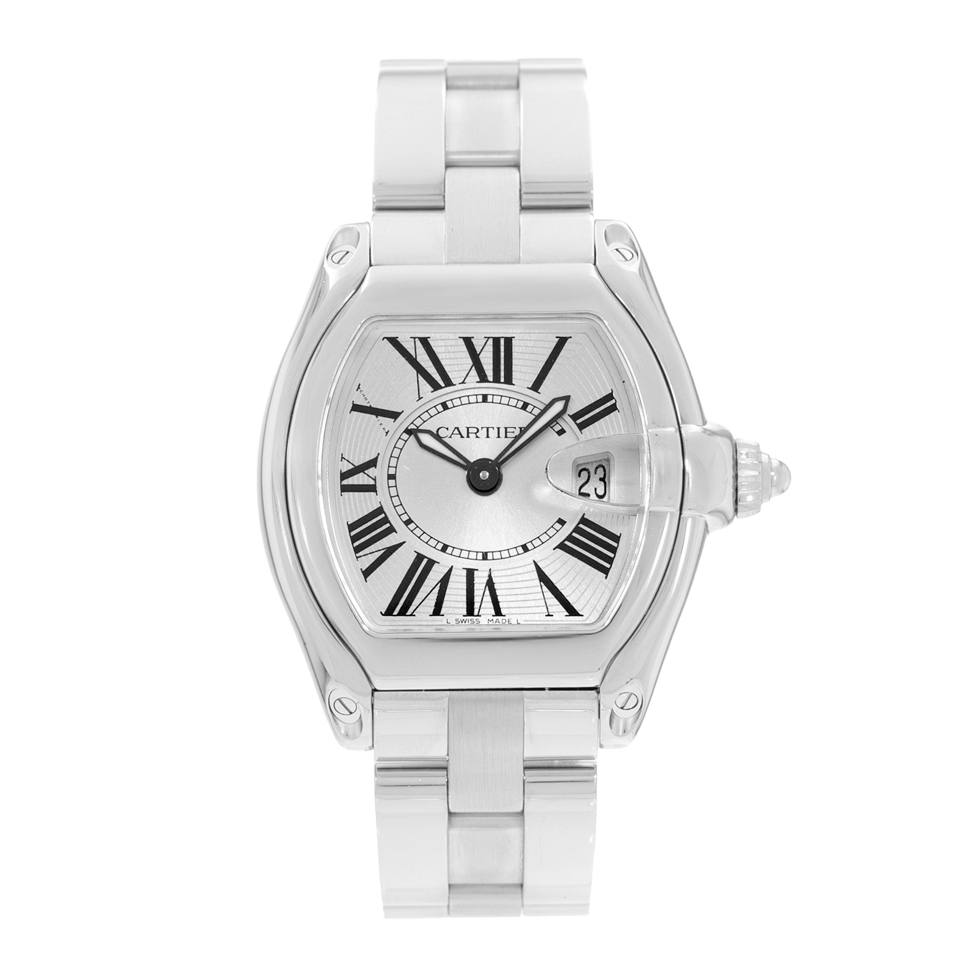 Cartier Roadster W62016V3 2675 30mm Silver Steel Ladies Watch thumbnail 2