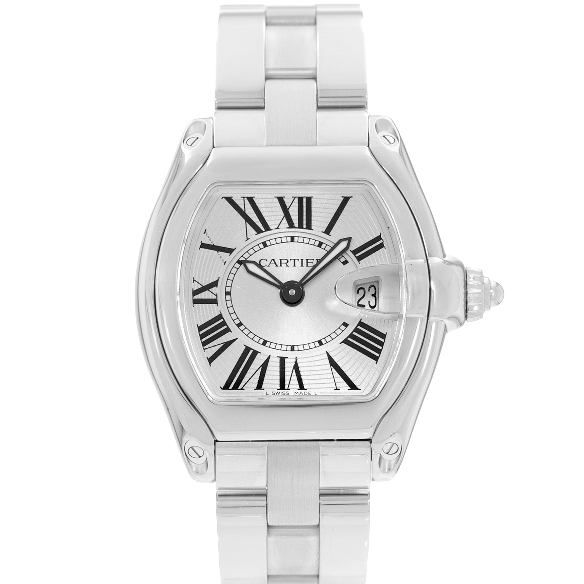 Cartier Roadster W62016V3 2675 30mm Silver Steel Ladies Watch thumbnail 1