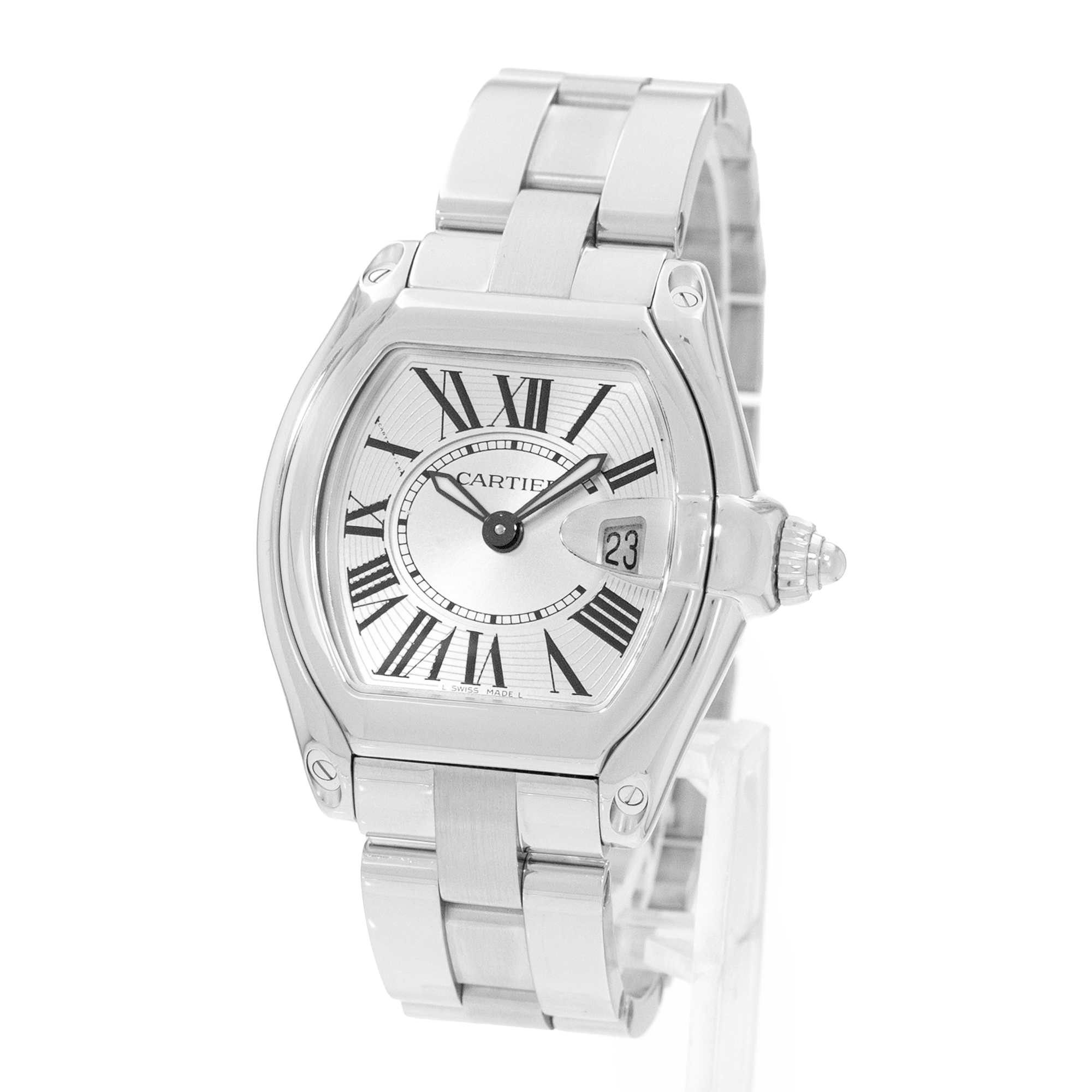 Cartier Roadster W62016V3 2675 30mm Silver Steel Ladies Watch thumbnail 3