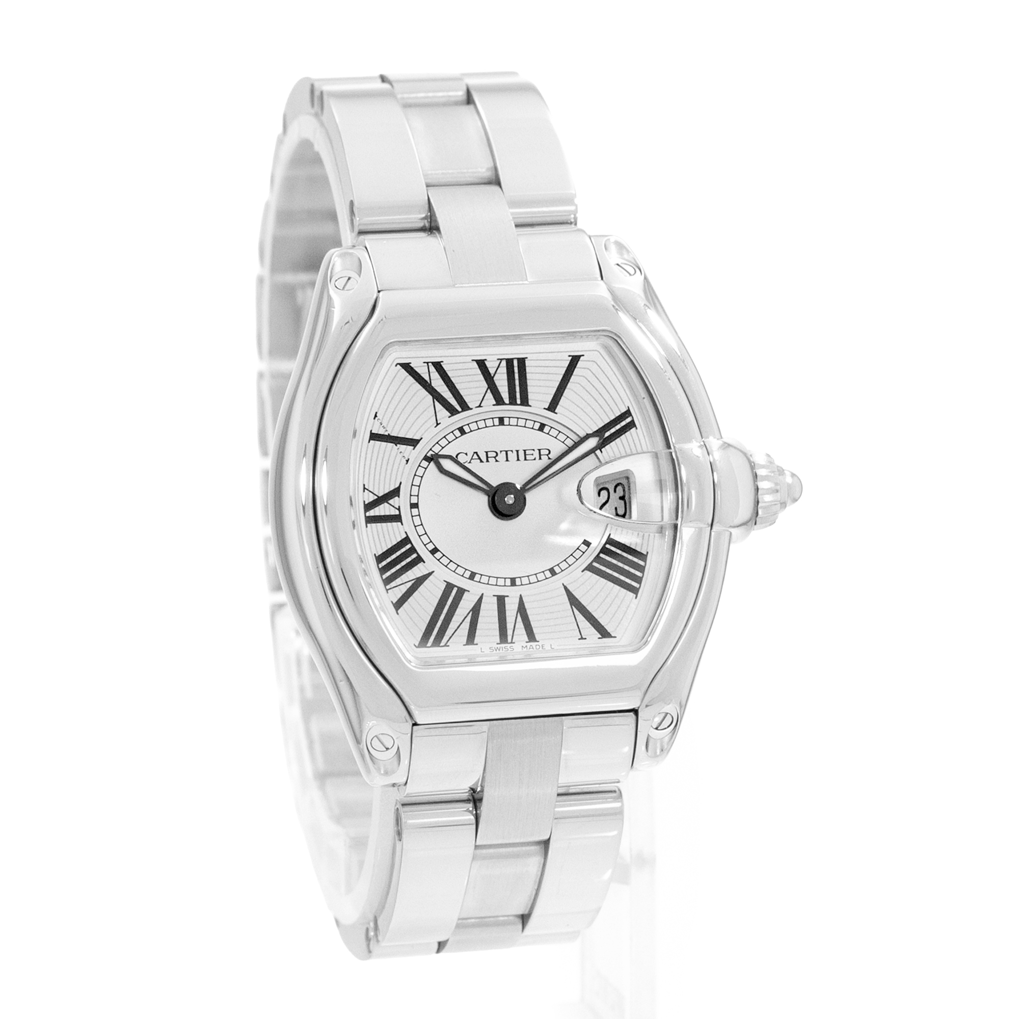 Cartier Roadster W62016V3 2675 30mm Silver Steel Ladies Watch thumbnail 6
