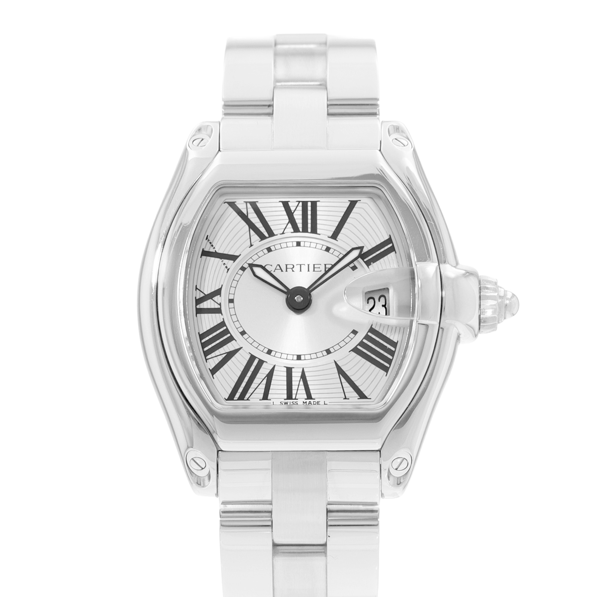 Cartier Roadster W62016V3 2675 30mm Silver Dial Steel Automatic Ladies Watch thumbnail 1