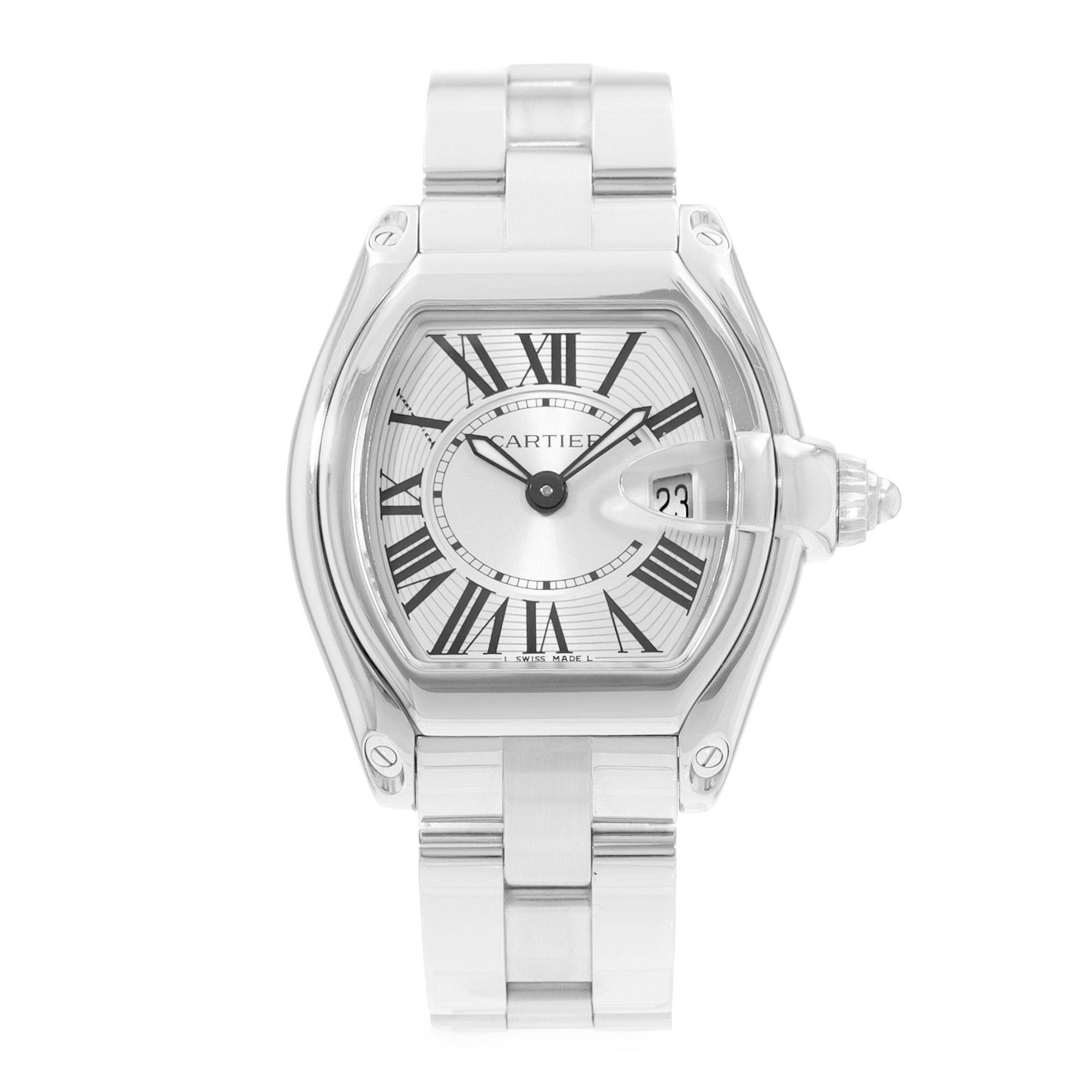 Cartier Roadster W62016V3 2675 30mm Silver Dial Steel Automatic Ladies Watch thumbnail 2