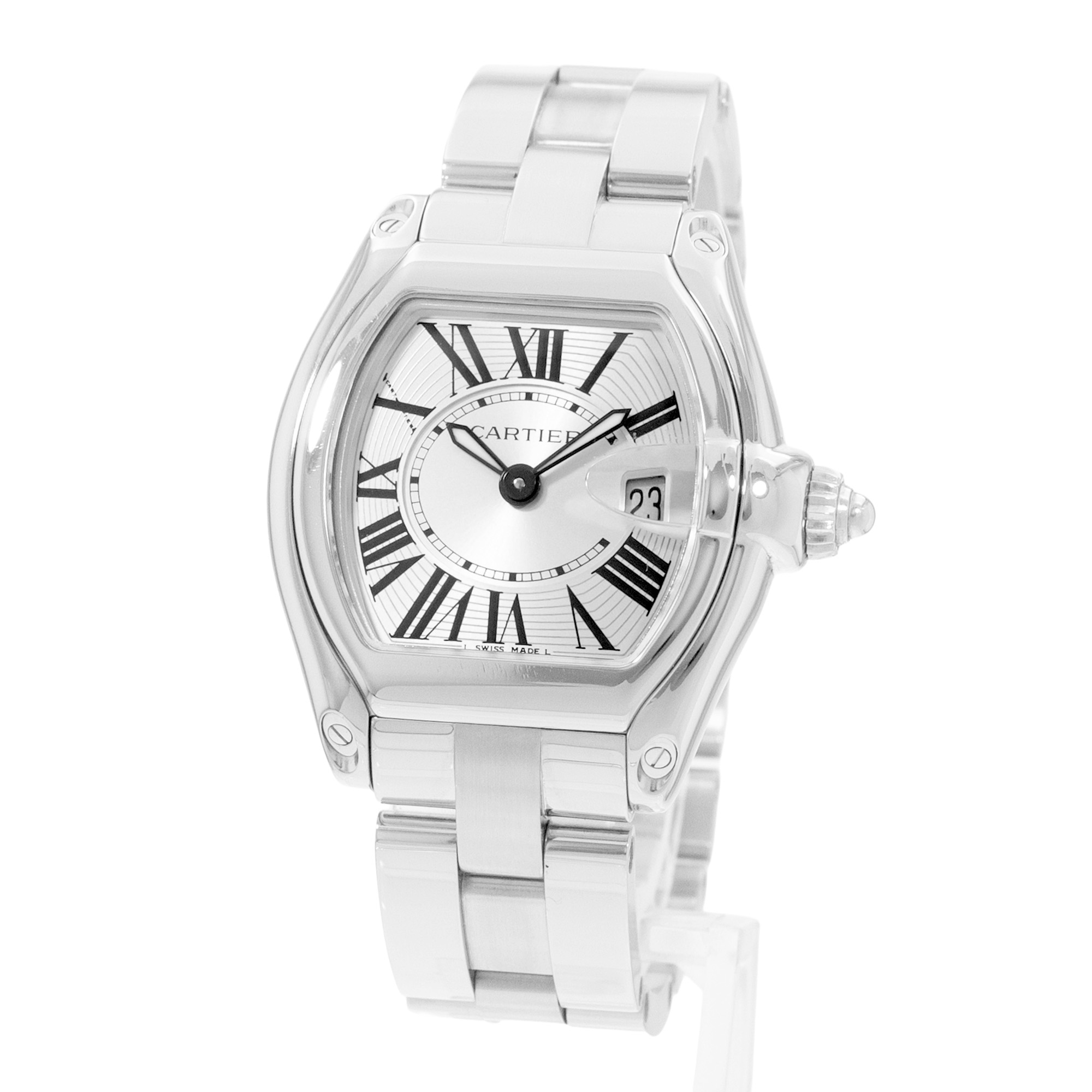Cartier Roadster W62016V3 2675 30mm Silver Dial Steel Automatic Ladies Watch thumbnail 3