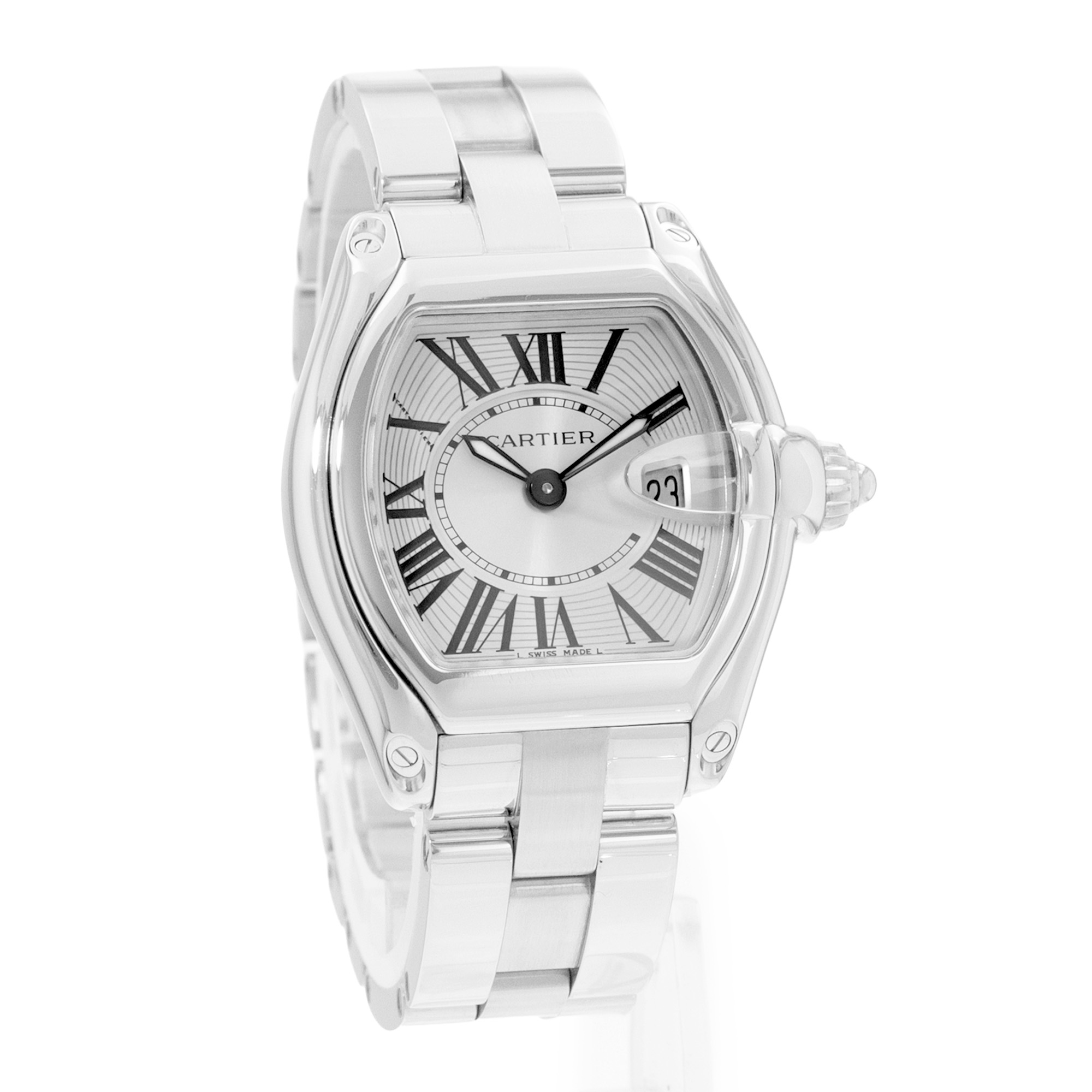 Cartier Roadster W62016V3 2675 30mm Silver Dial Steel Automatic Ladies Watch thumbnail 6