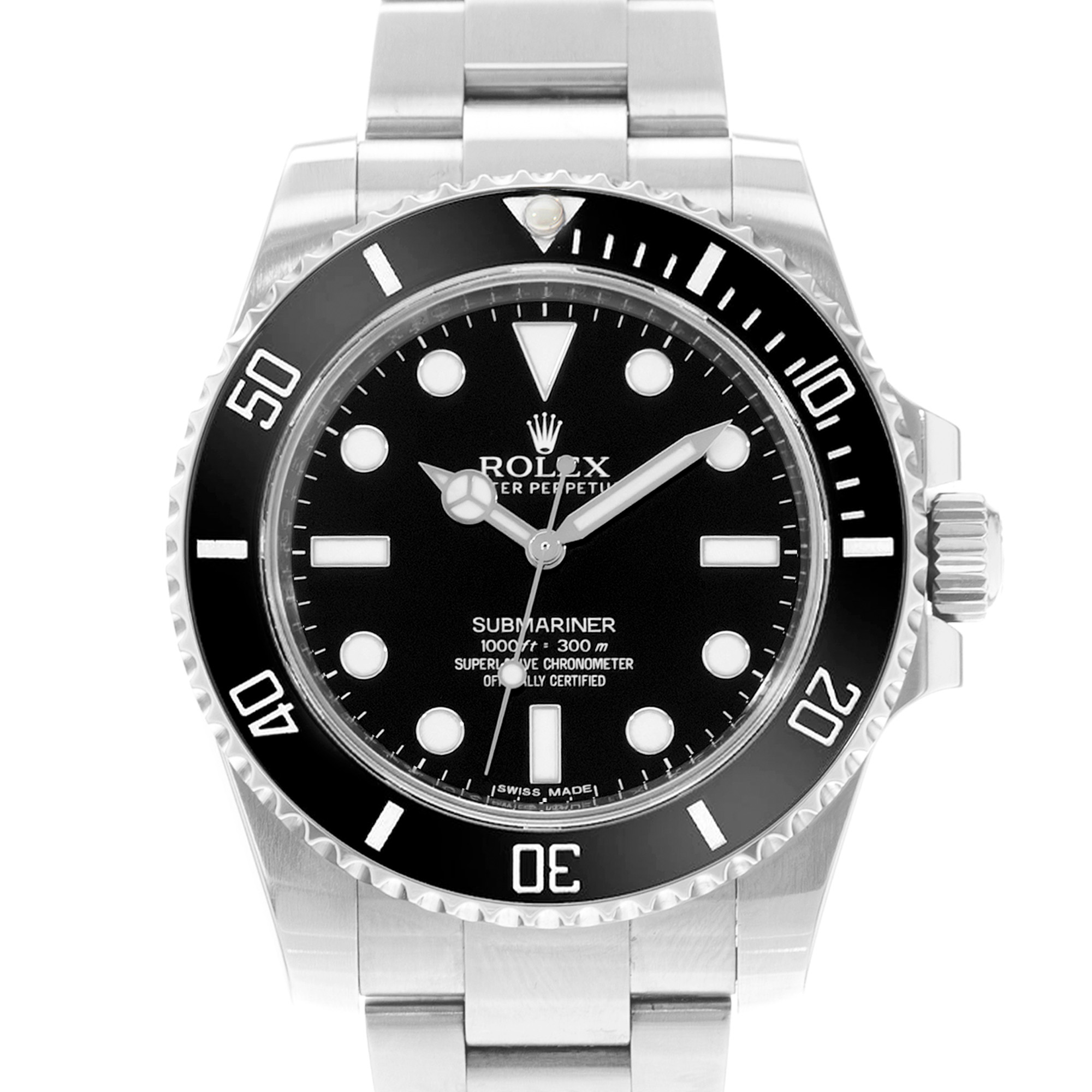 Rolex Submariner No Date 114060 40mm Black Dial Steel Automatic Mens Watch Card thumbnail 1