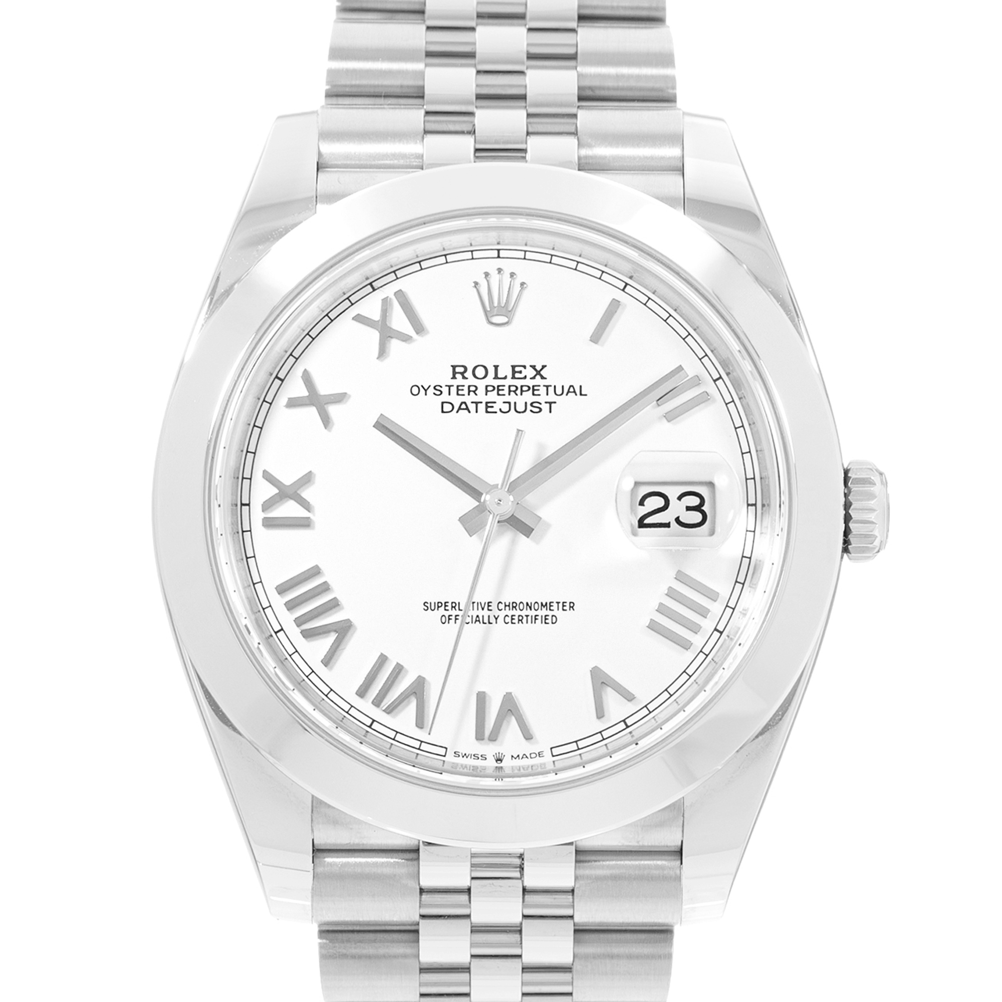 Rolex Datejust 41 126300 White Dial Steel Jubilee Mens Watch Card thumbnail 1