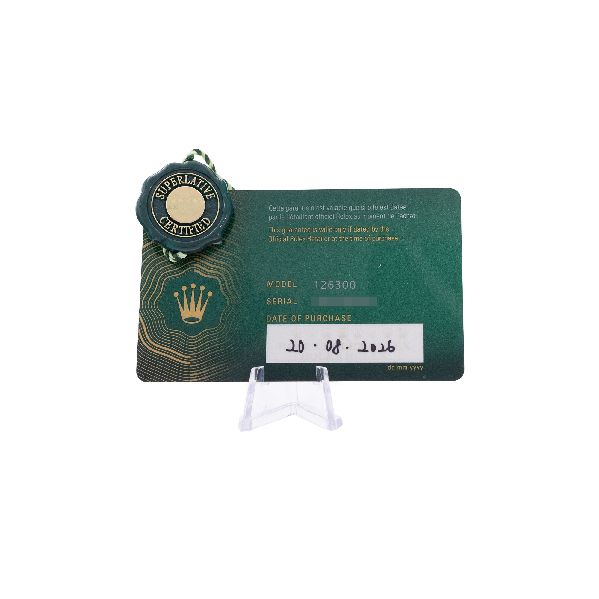 Rolex Datejust 41 126300 White Dial Steel Jubilee Mens Watch Card thumbnail 3