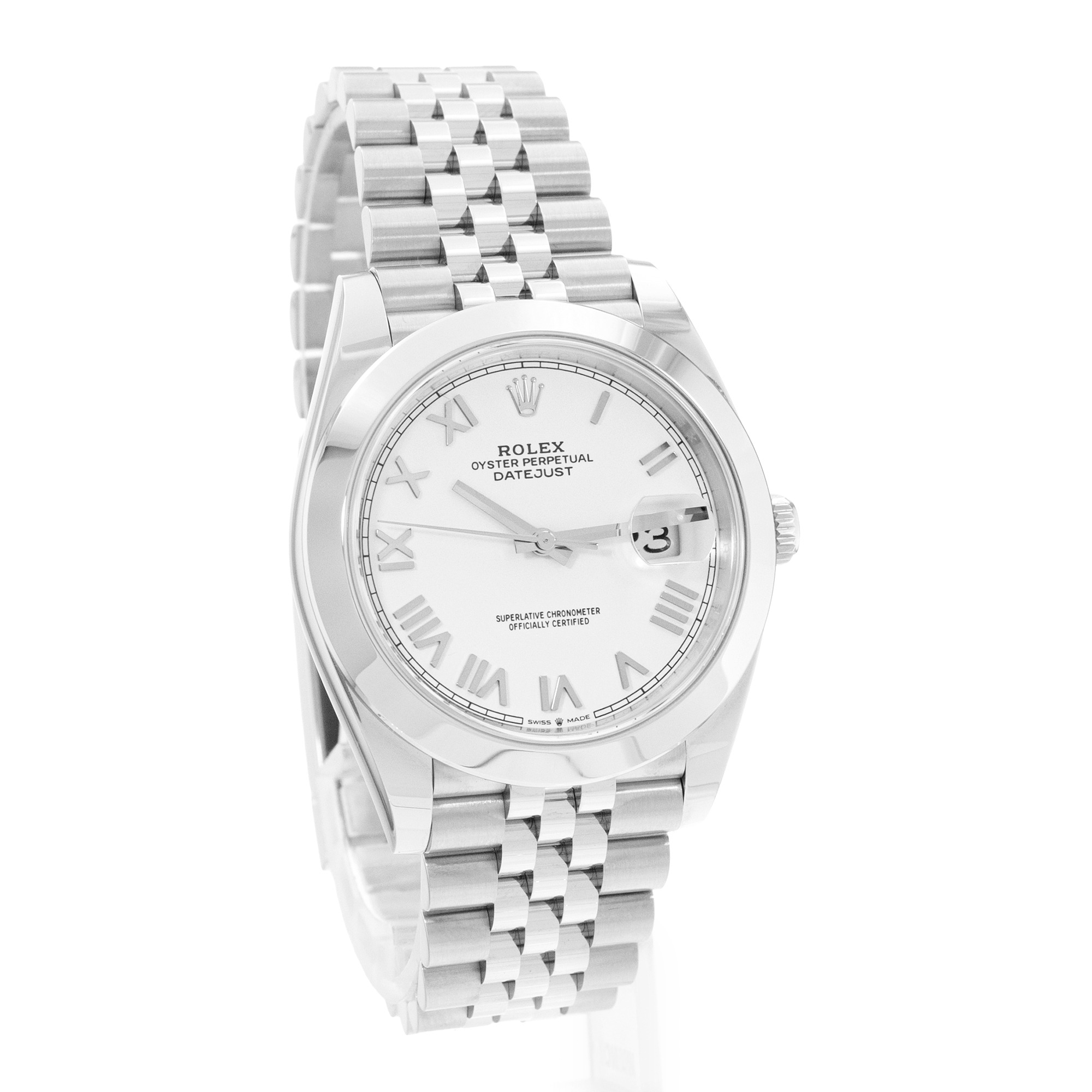 Rolex Datejust 41 126300 White Dial Steel Jubilee Mens Watch Card thumbnail 7