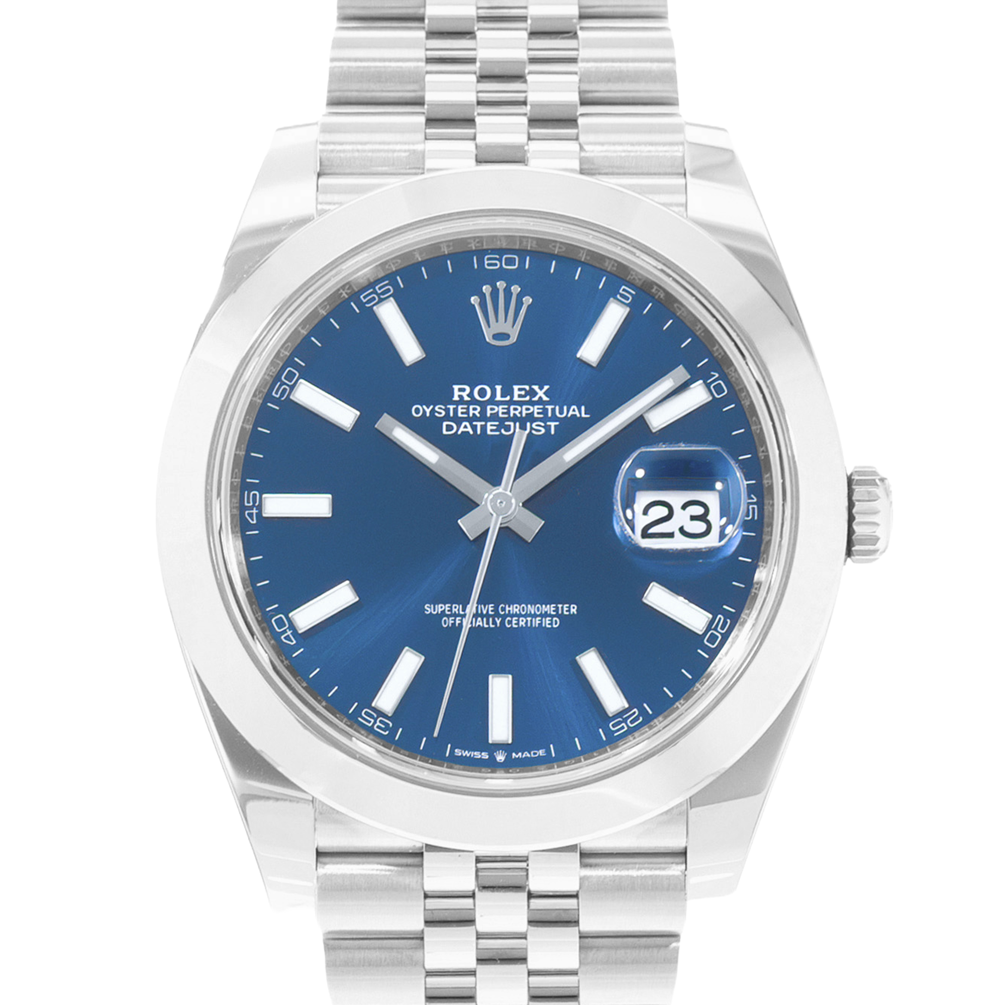 Rolex Datejust 41 126300 Blue Dial Steel Jubilee Mens Watch Card thumbnail 1