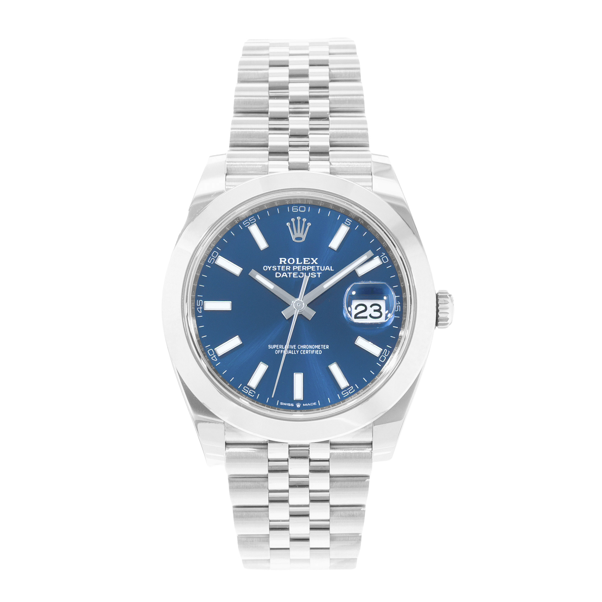 Rolex Datejust 41 126300 Blue Dial Steel Jubilee Mens Watch Card thumbnail 2